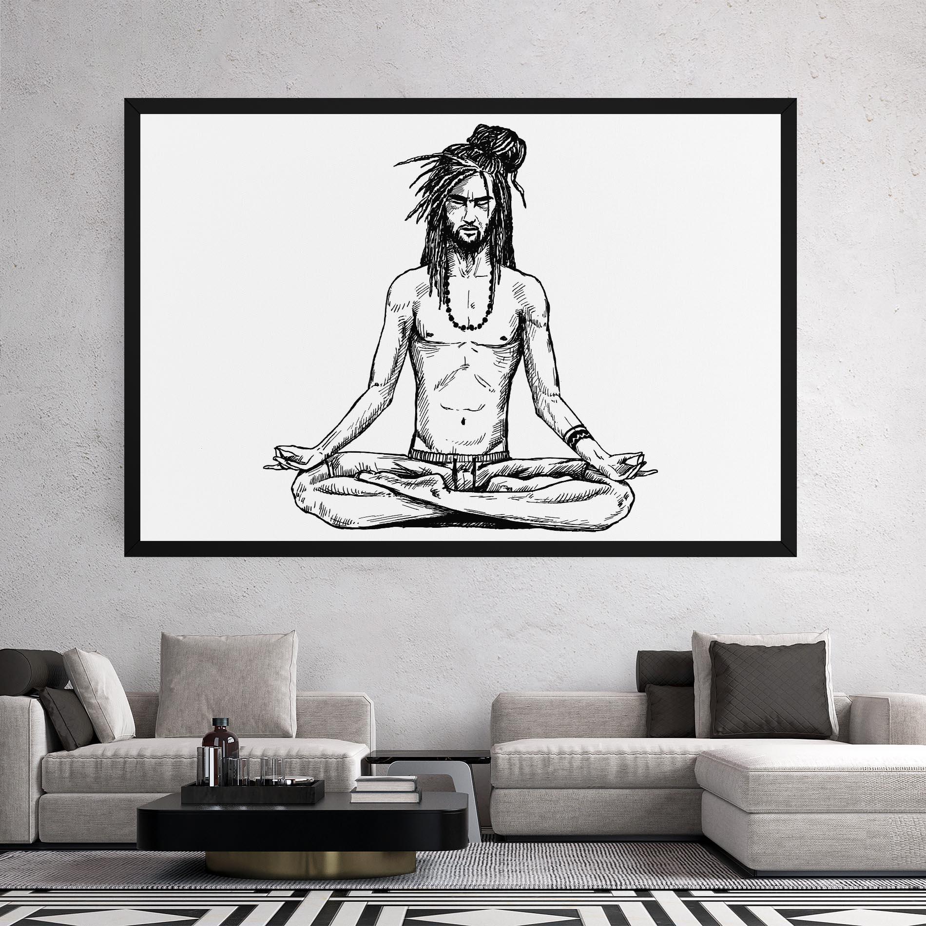 Vászonkép Focused Meditation mockup 2