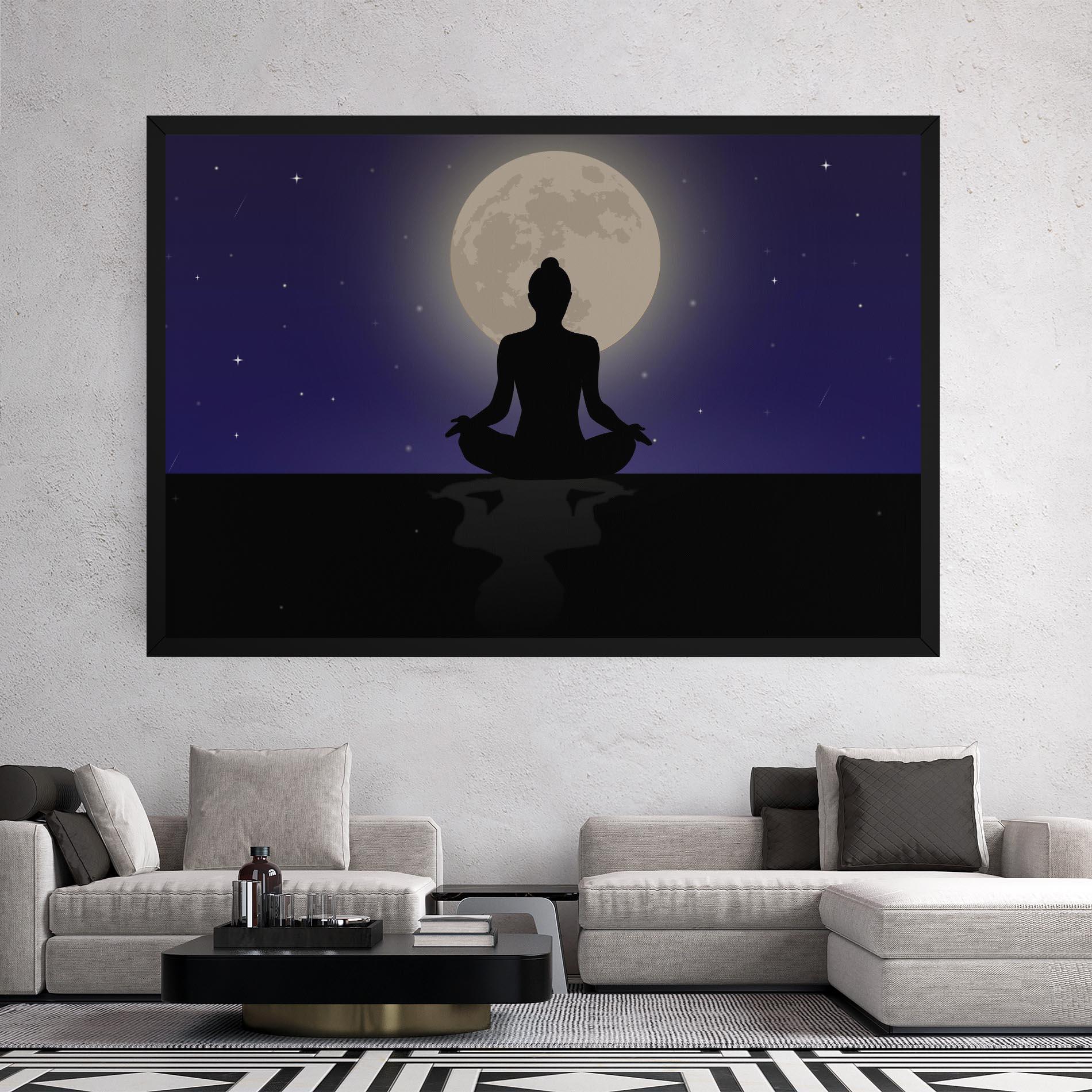 Vászonkép Full Moon Yoga mockup 2
