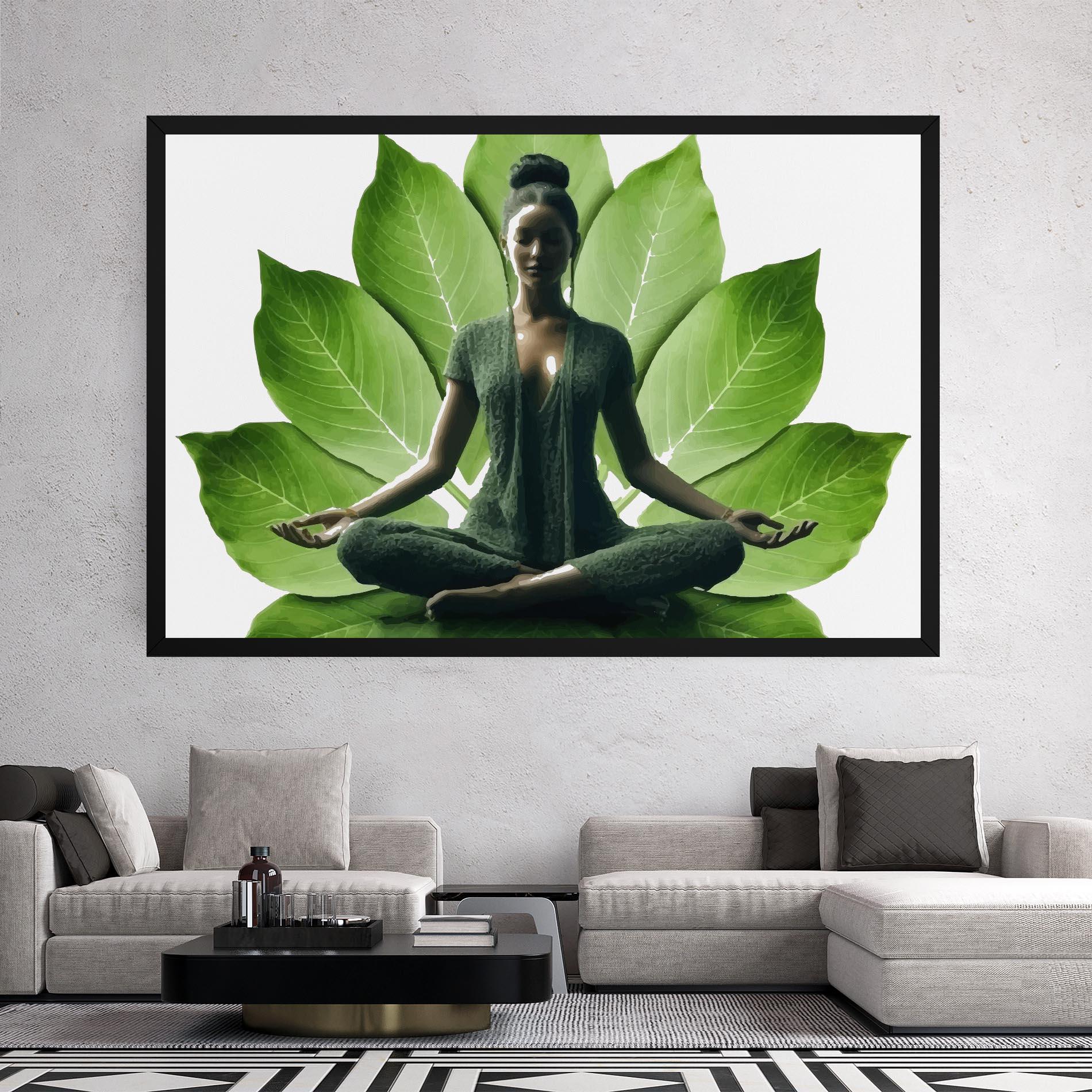 Vászonkép Leaf Yoga mockup 2