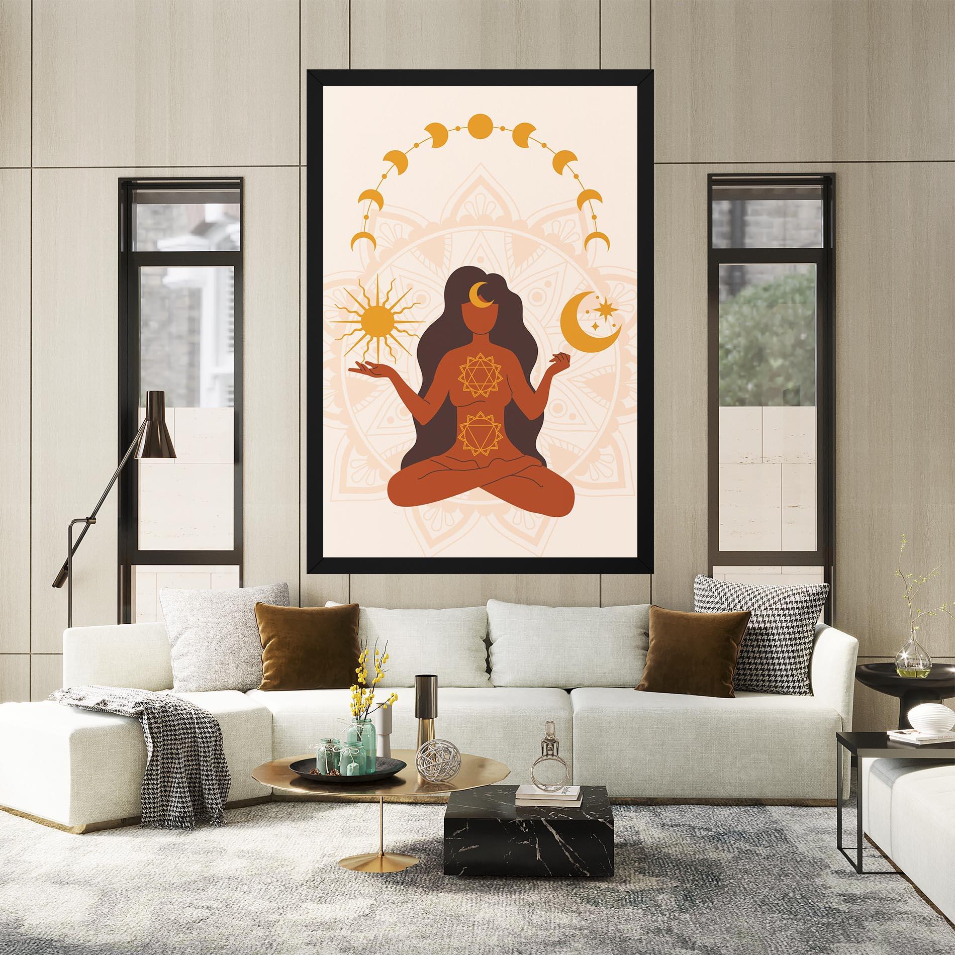 Vászonkép Moon Sun Meditation mockup 2