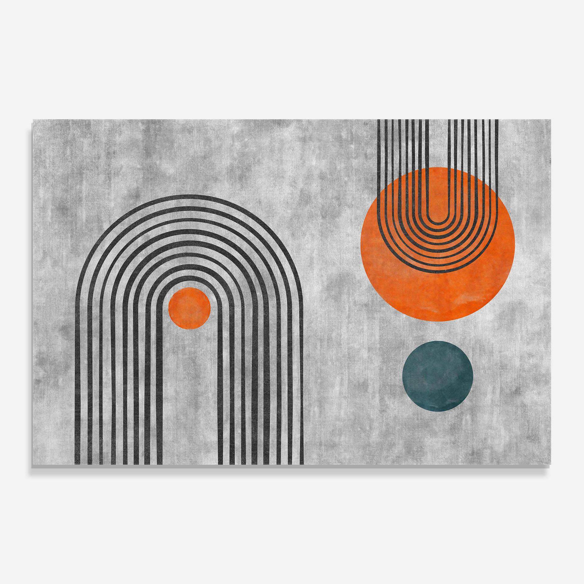 Üvegkép Abstract Orange Circles mockup 0