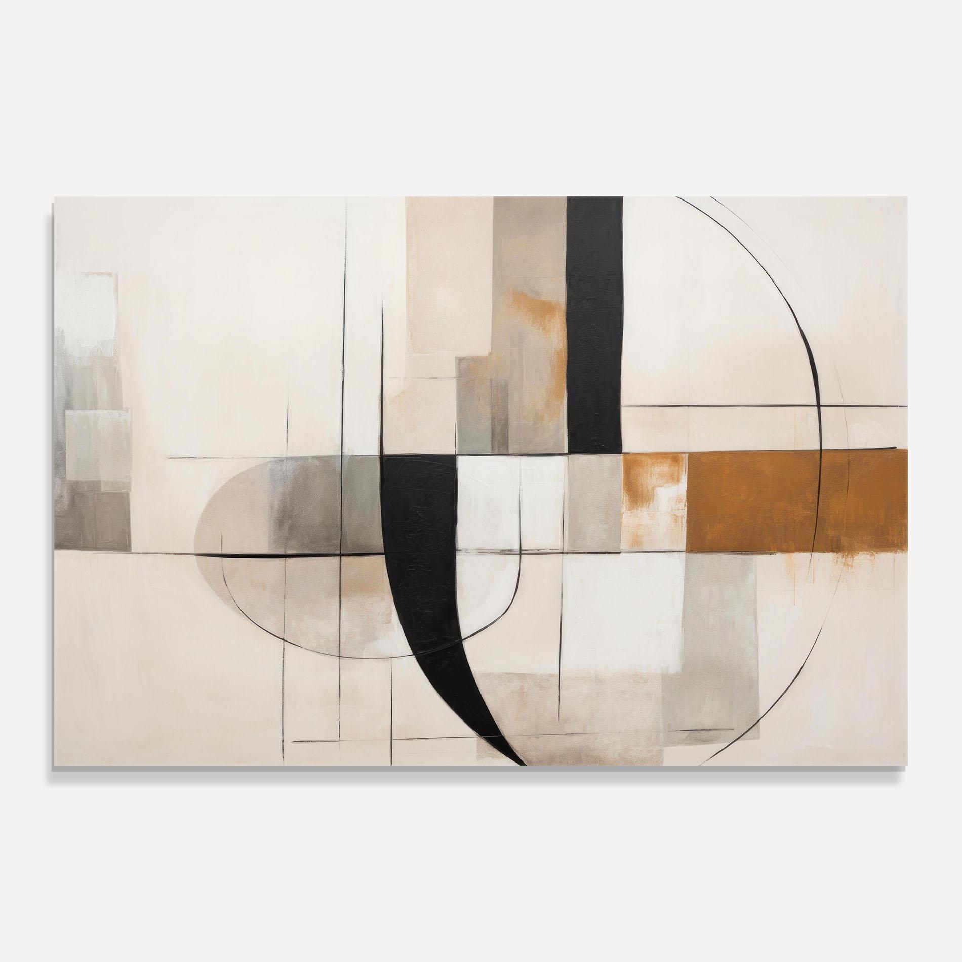 Üvegkép Black Abstract Lines mockup 0