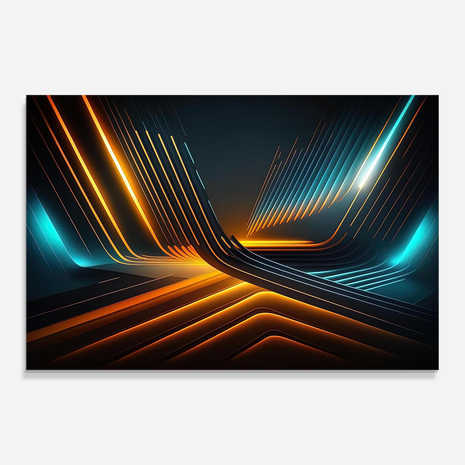 Üvegkép Futuristic Background mockup 0