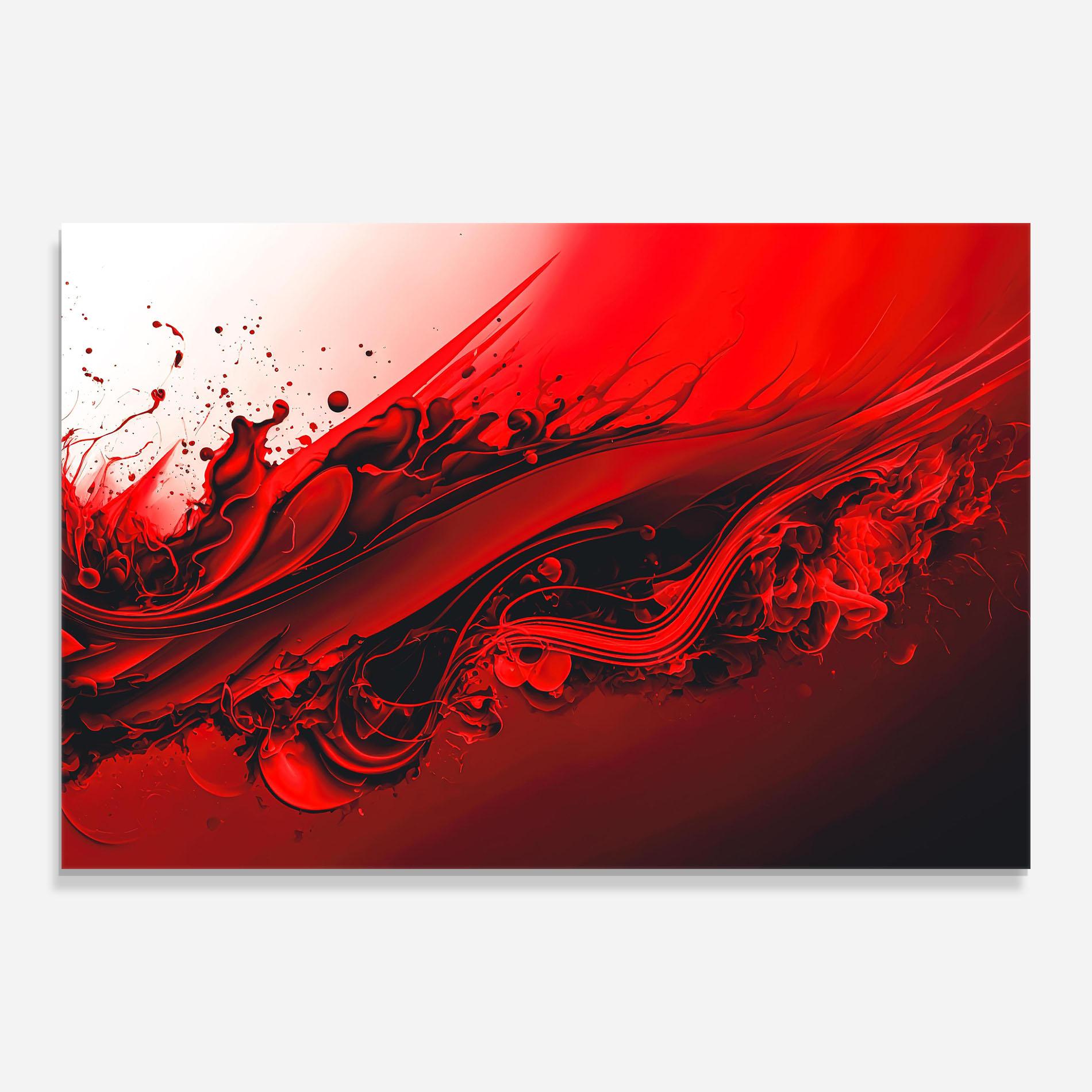 Üvegkép Smooth Red Color mockup 0