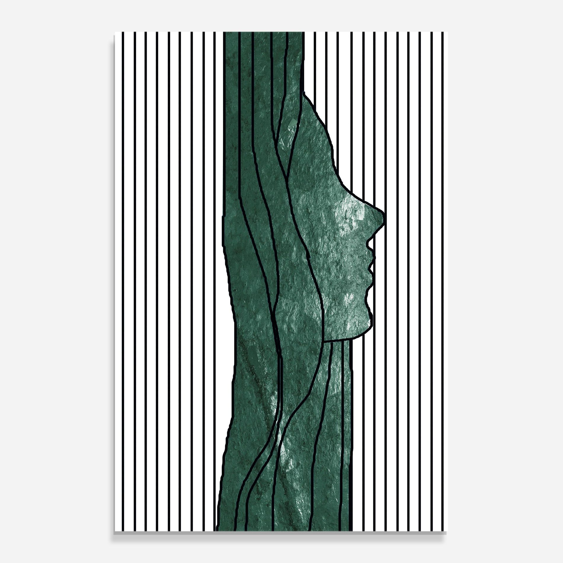 Abstract Green Face mockup 0