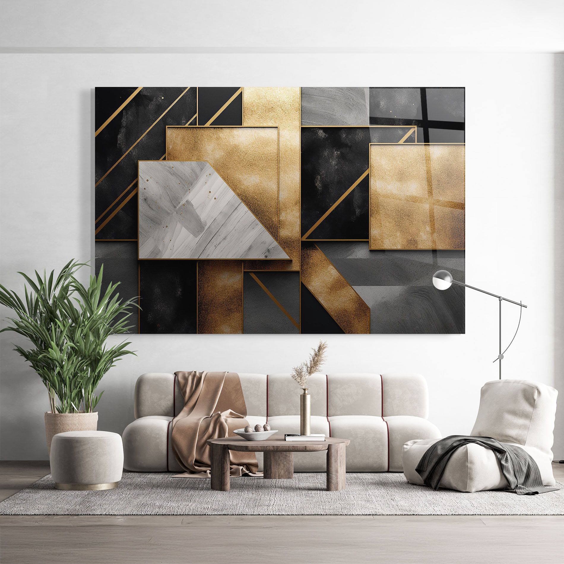 Abstract Gold Square mockup 9