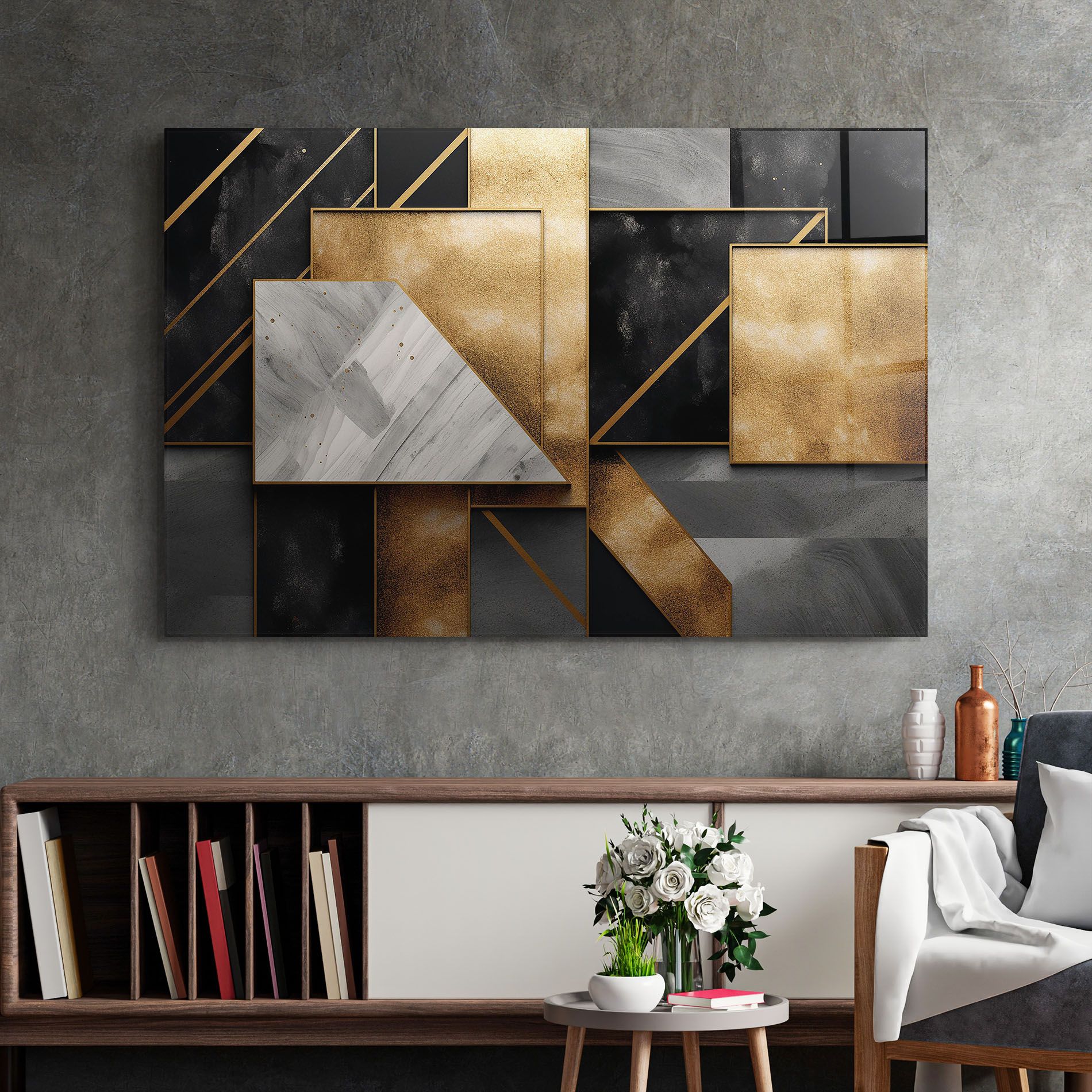 Abstract Gold Square mockup 2