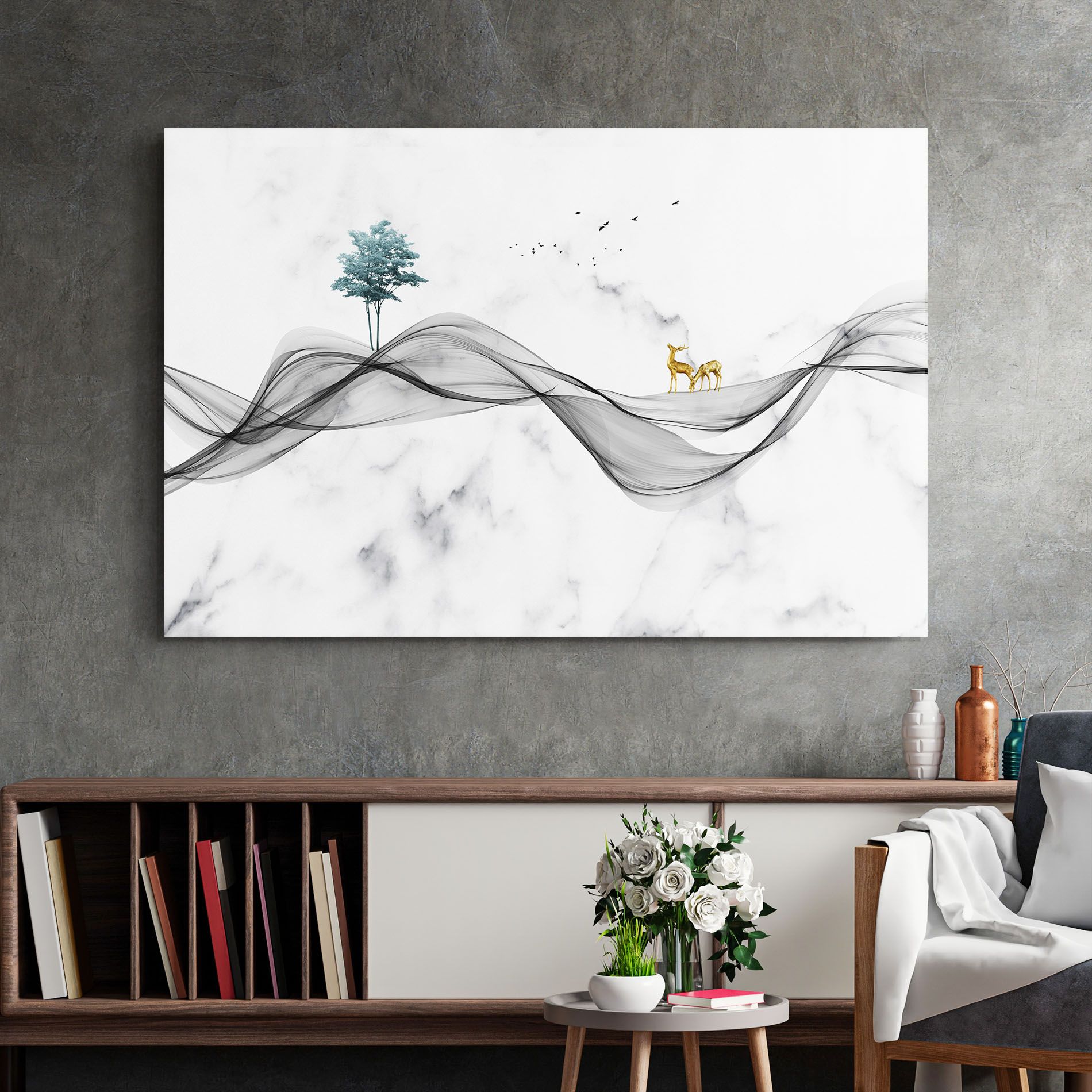 Abstract Golden Landscape 1 mockup 2