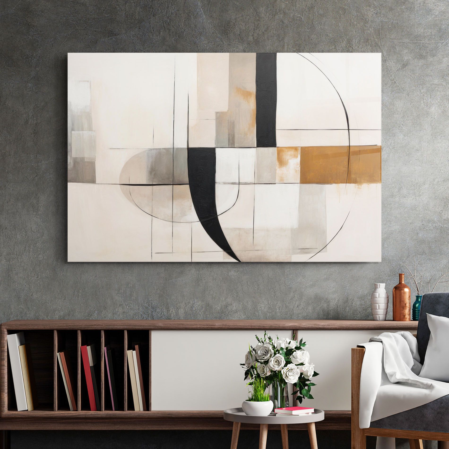 Black Abstract Lines mockup 2