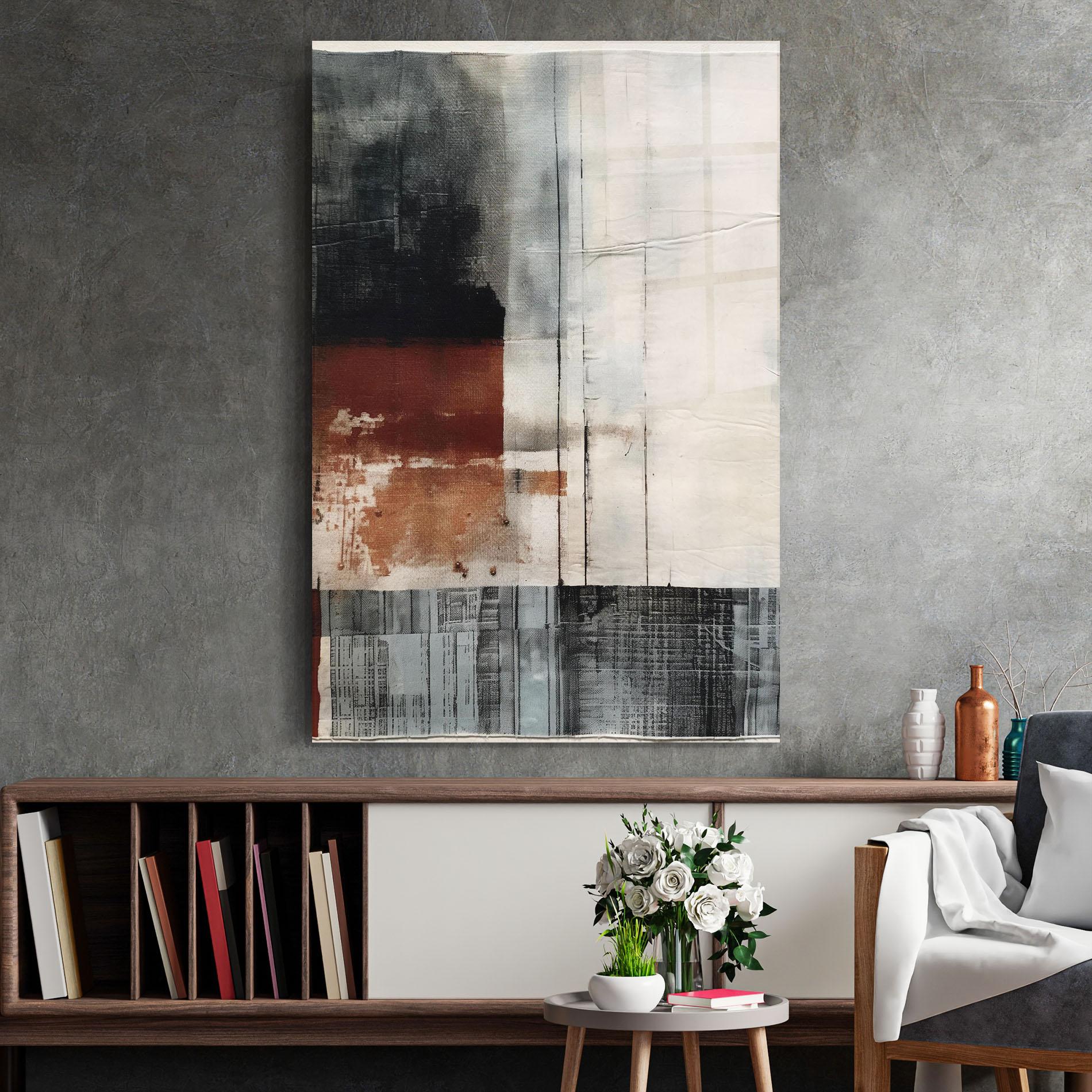 Üvegkép Abstract Painting mockup 2