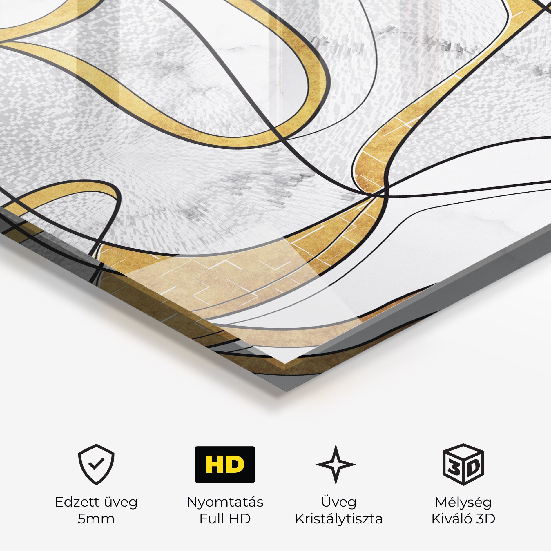 Abstract Gold Lines mockup 3