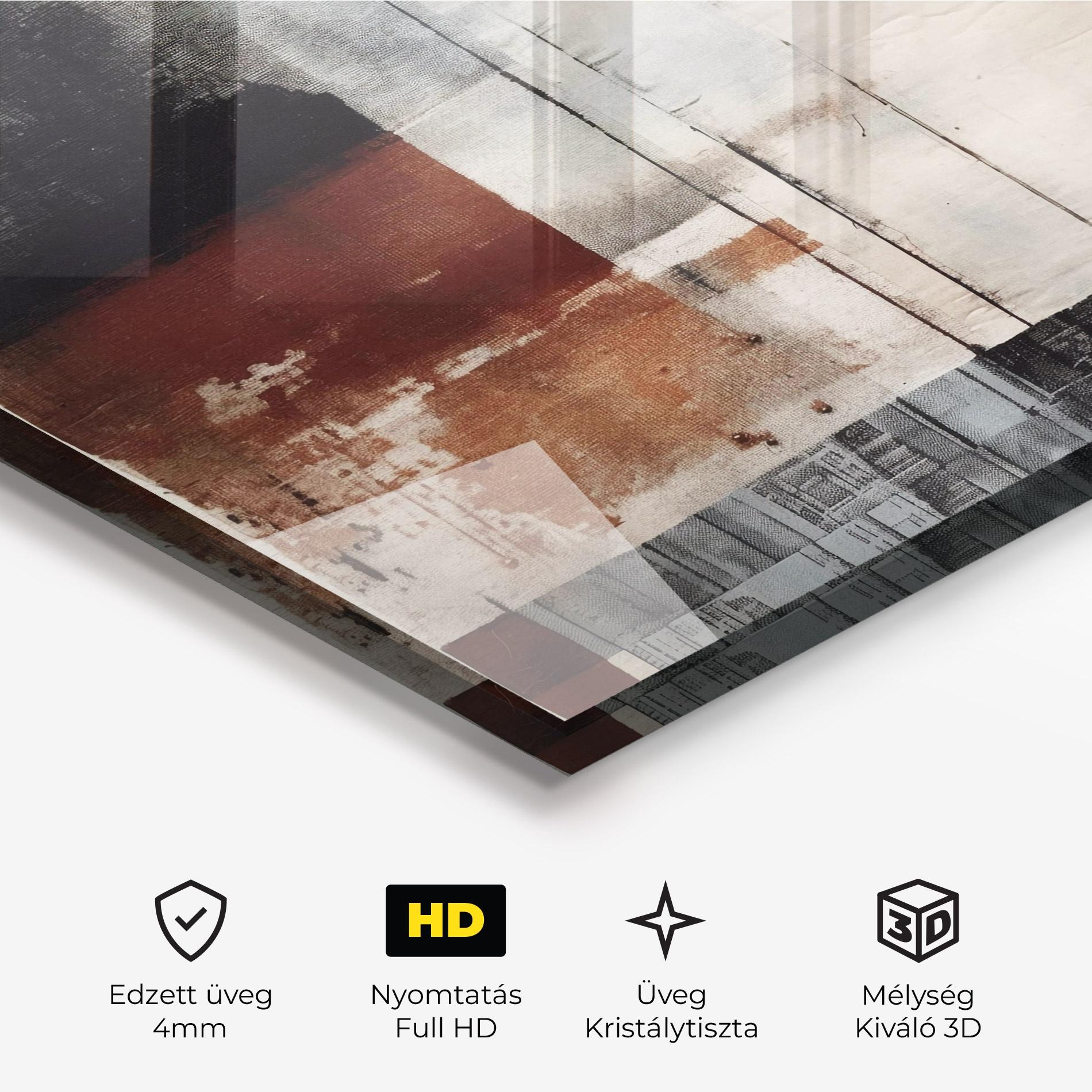 Üvegkép Abstract Painting mockup 3