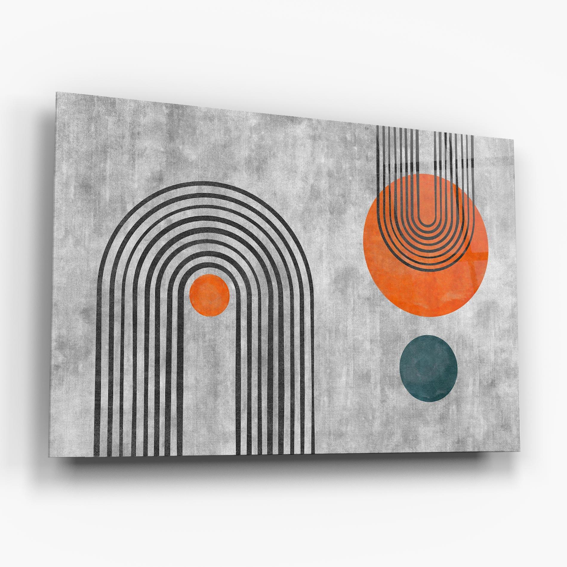 Üvegkép Abstract Orange Circles mockup 6