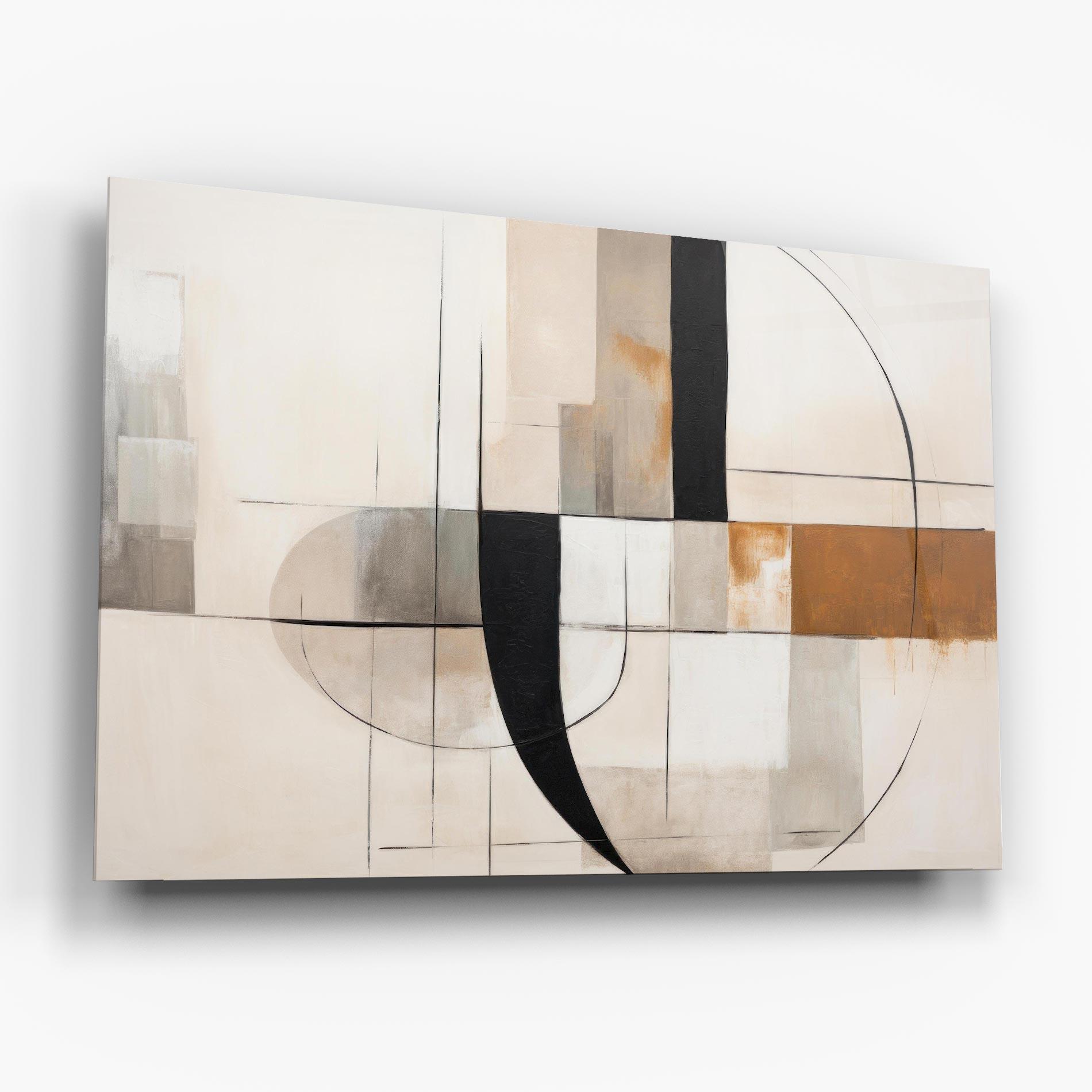 Üvegkép Black Abstract Lines mockup 6