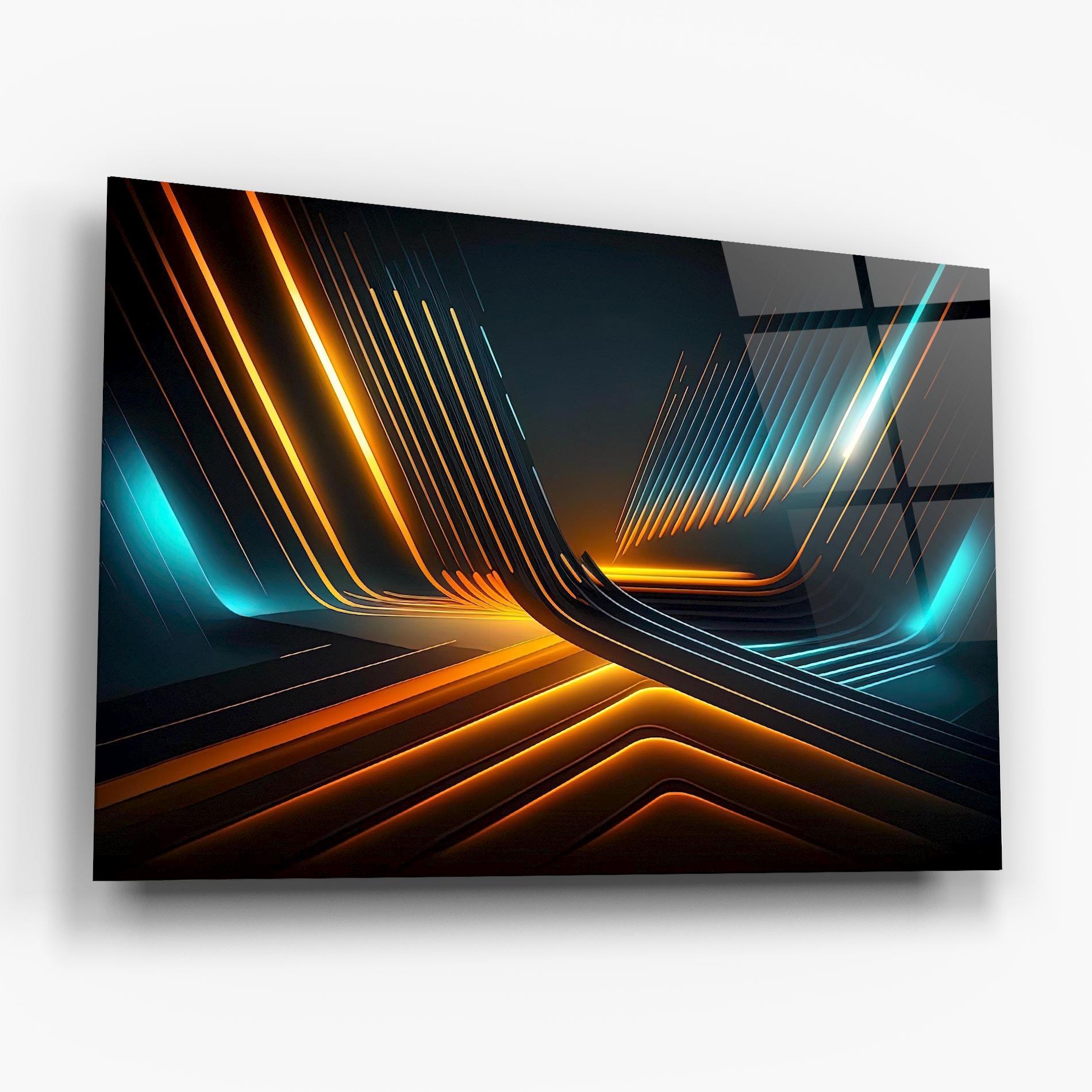 Üvegkép Futuristic Background mockup 6