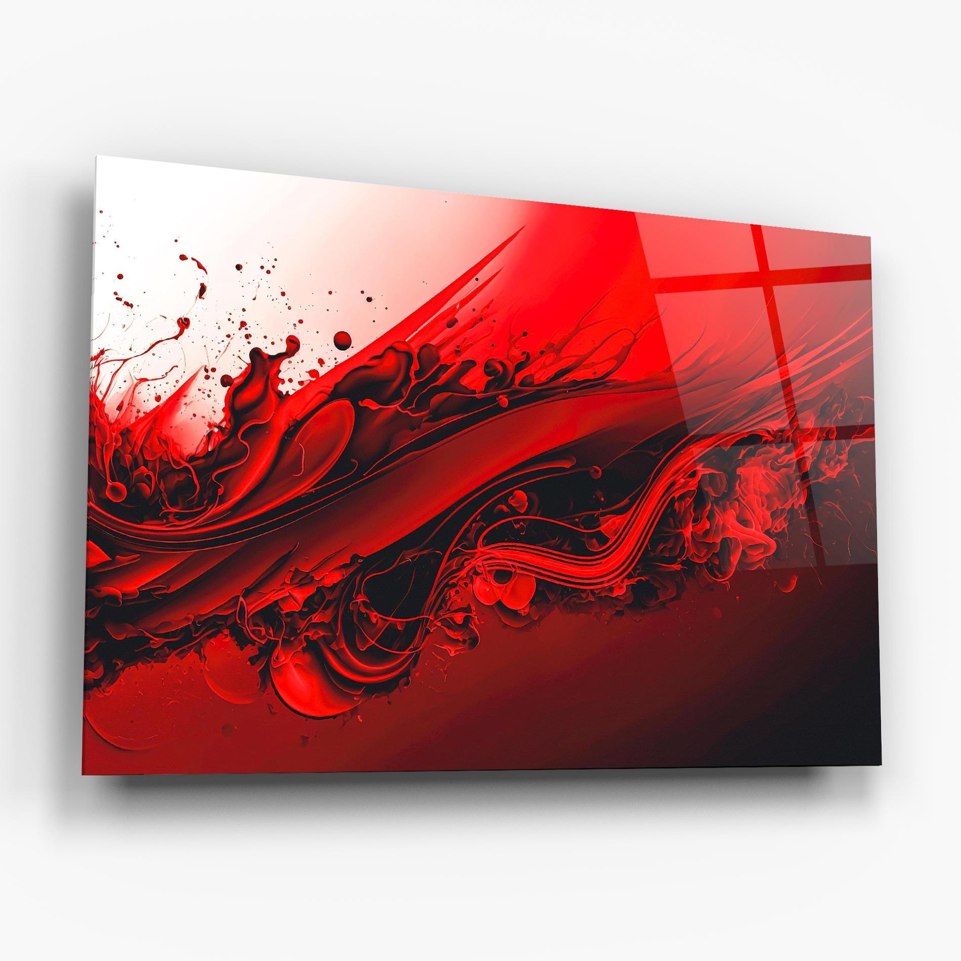 Üvegkép Smooth Red Color mockup 6
