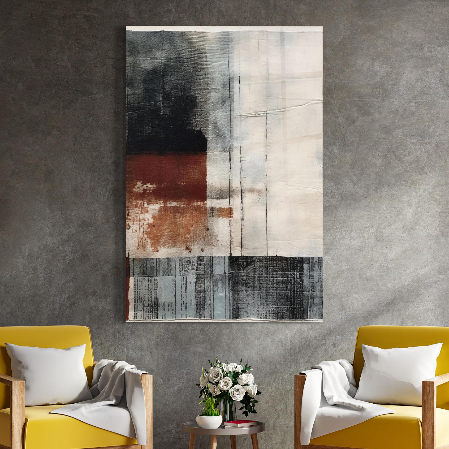 Üvegkép Abstract Painting mockup 4