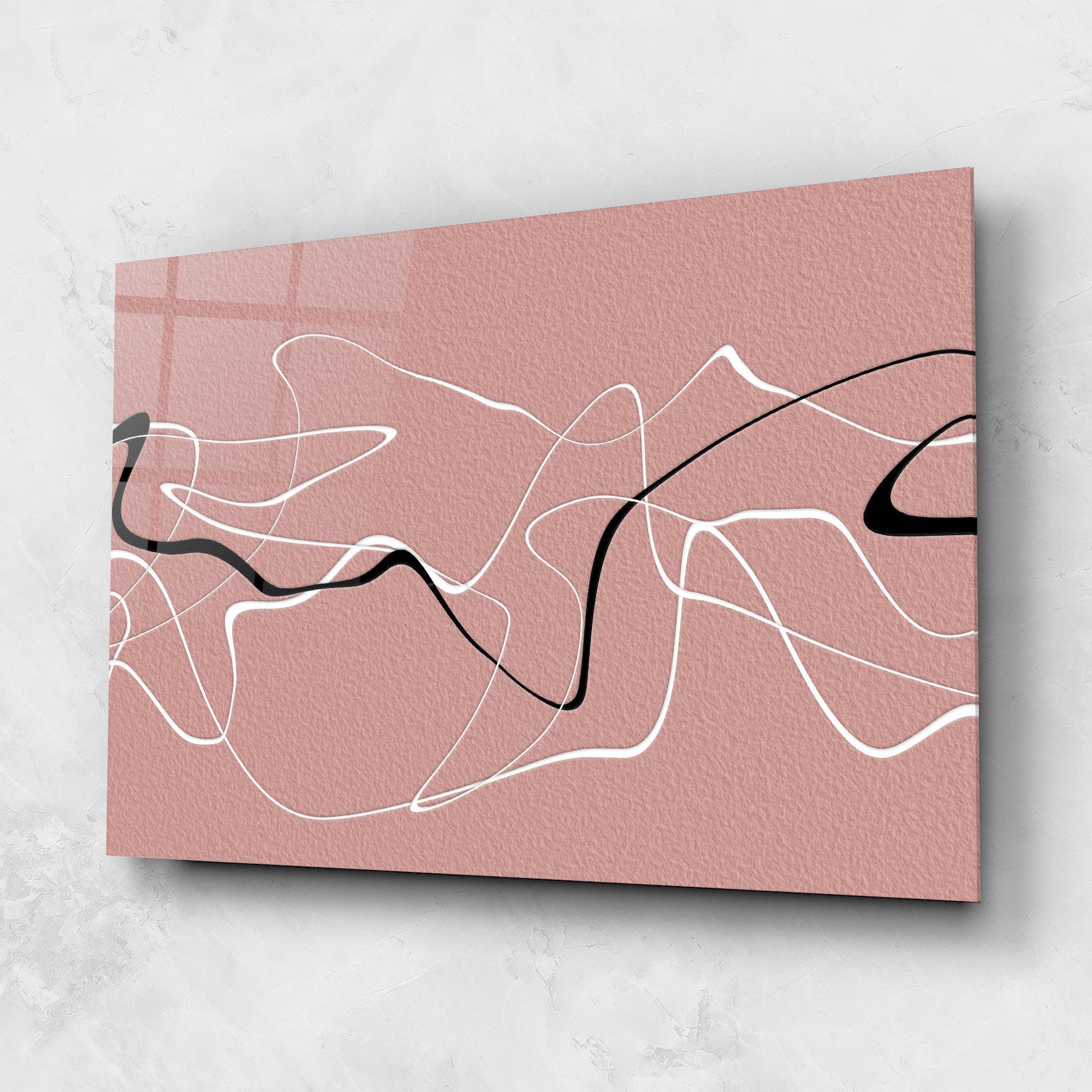 Üvegkép Abstract Pink Painting mockup 1