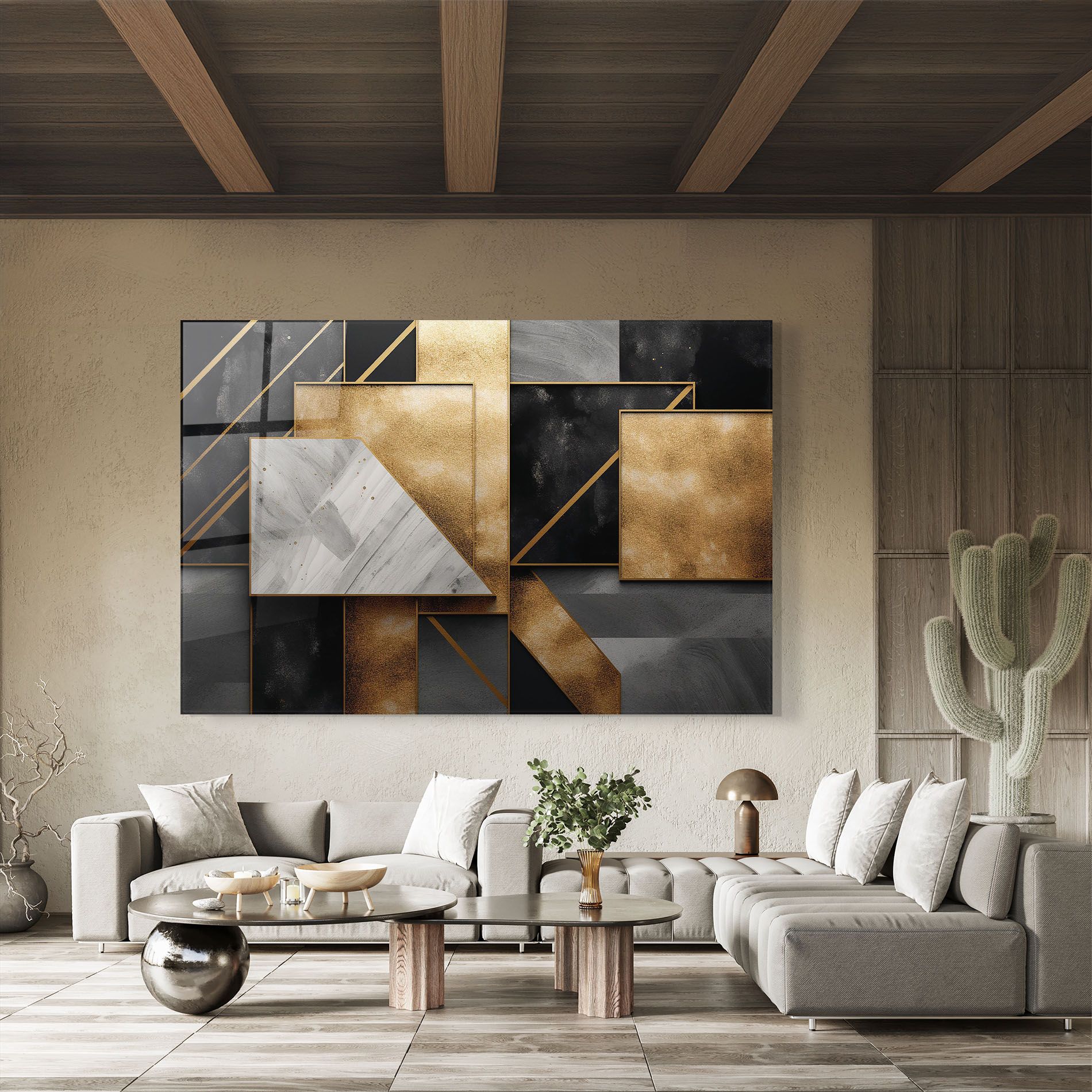 Abstract Gold Square mockup 8
