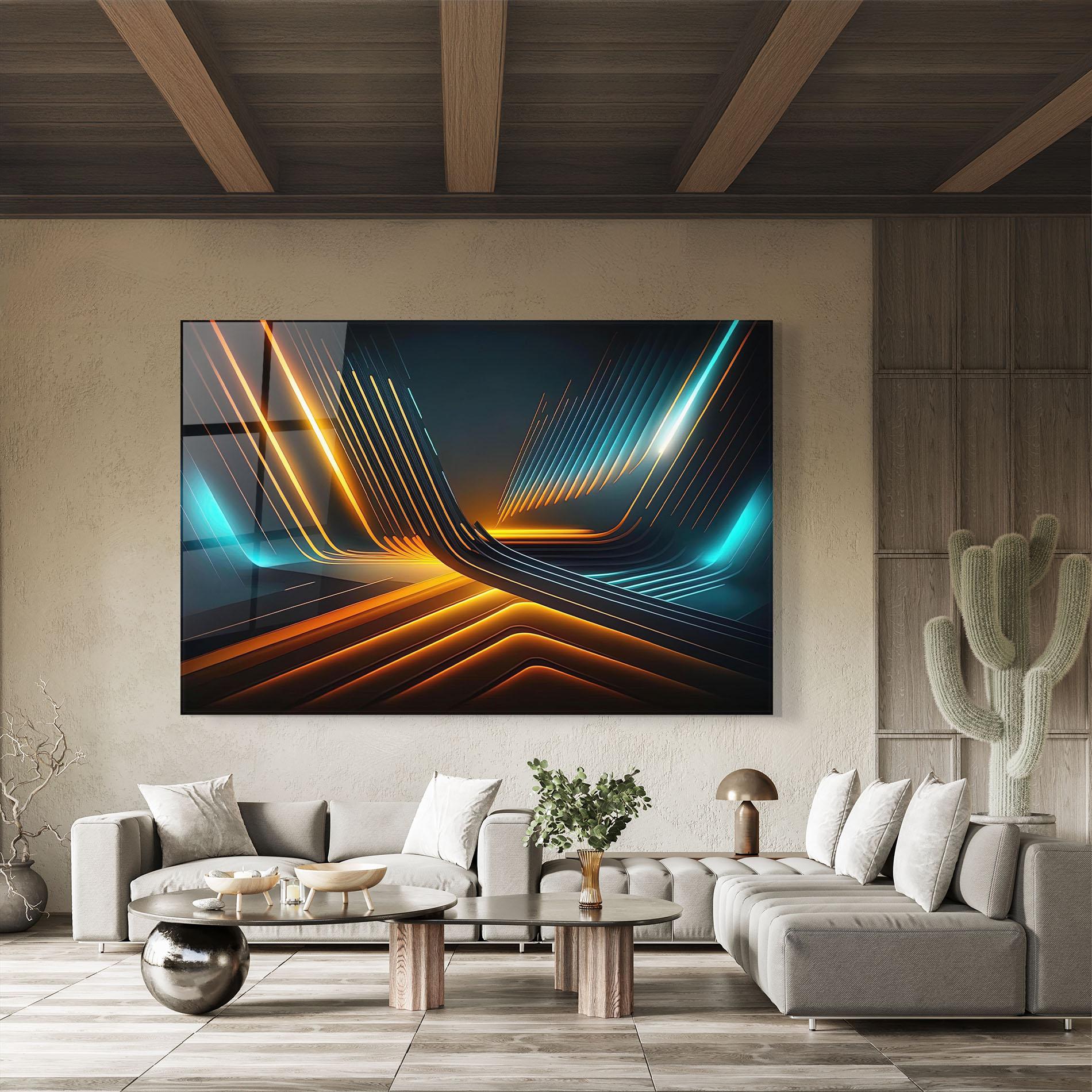 Üvegkép Futuristic Background mockup 8