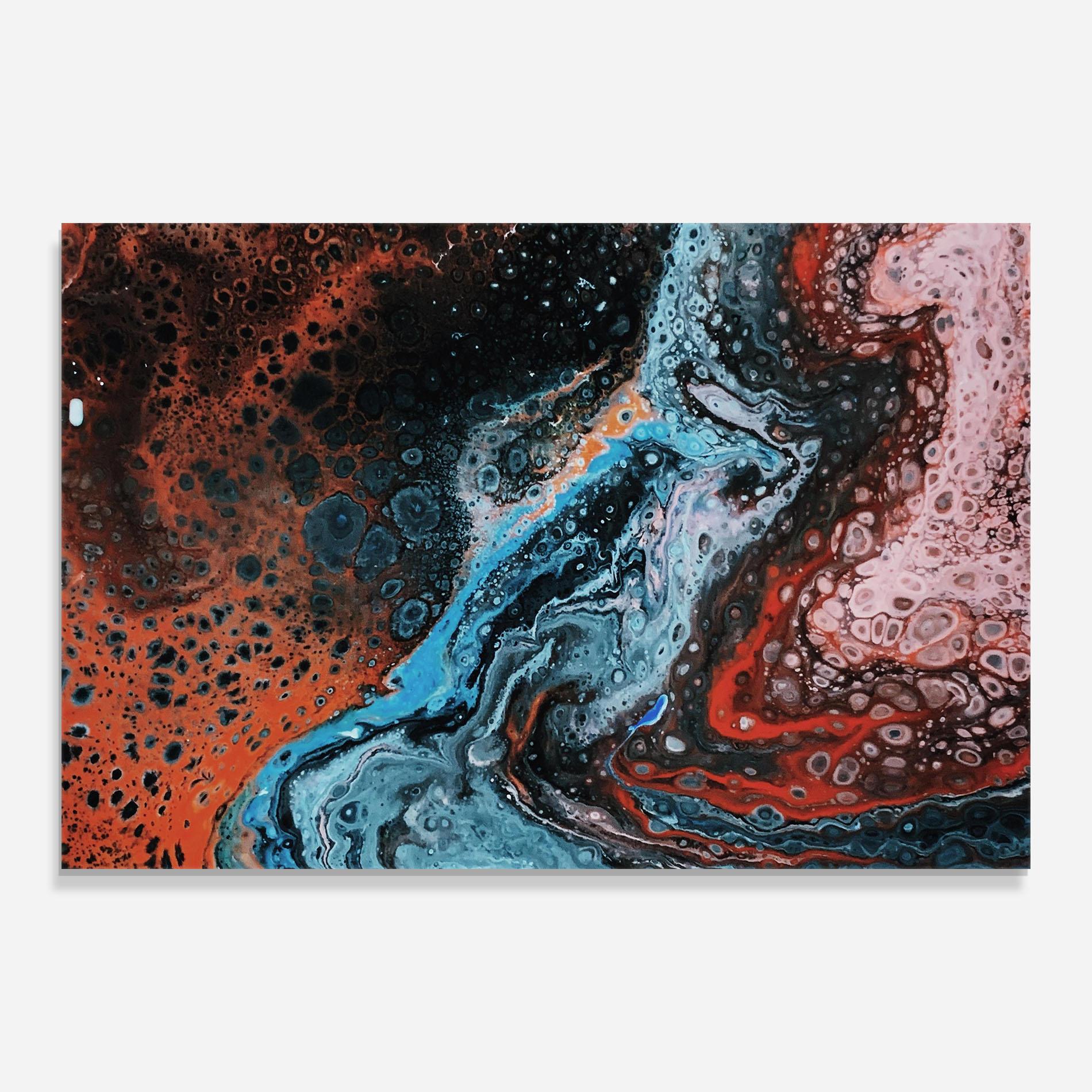 Üvegkép Abstract Turqoise Colors mockup 0