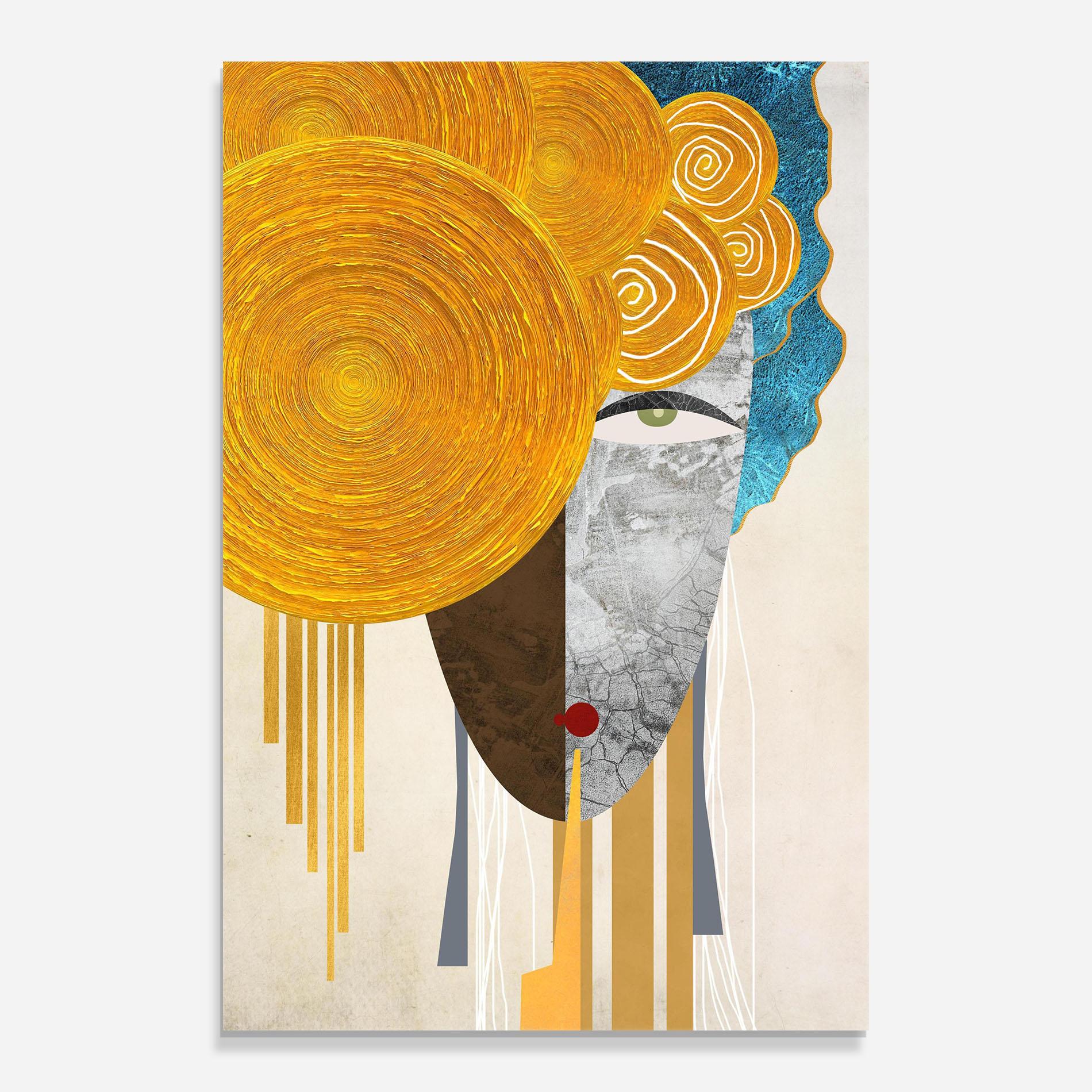 Üvegkép Abstract Grey Face 1 mockup 0