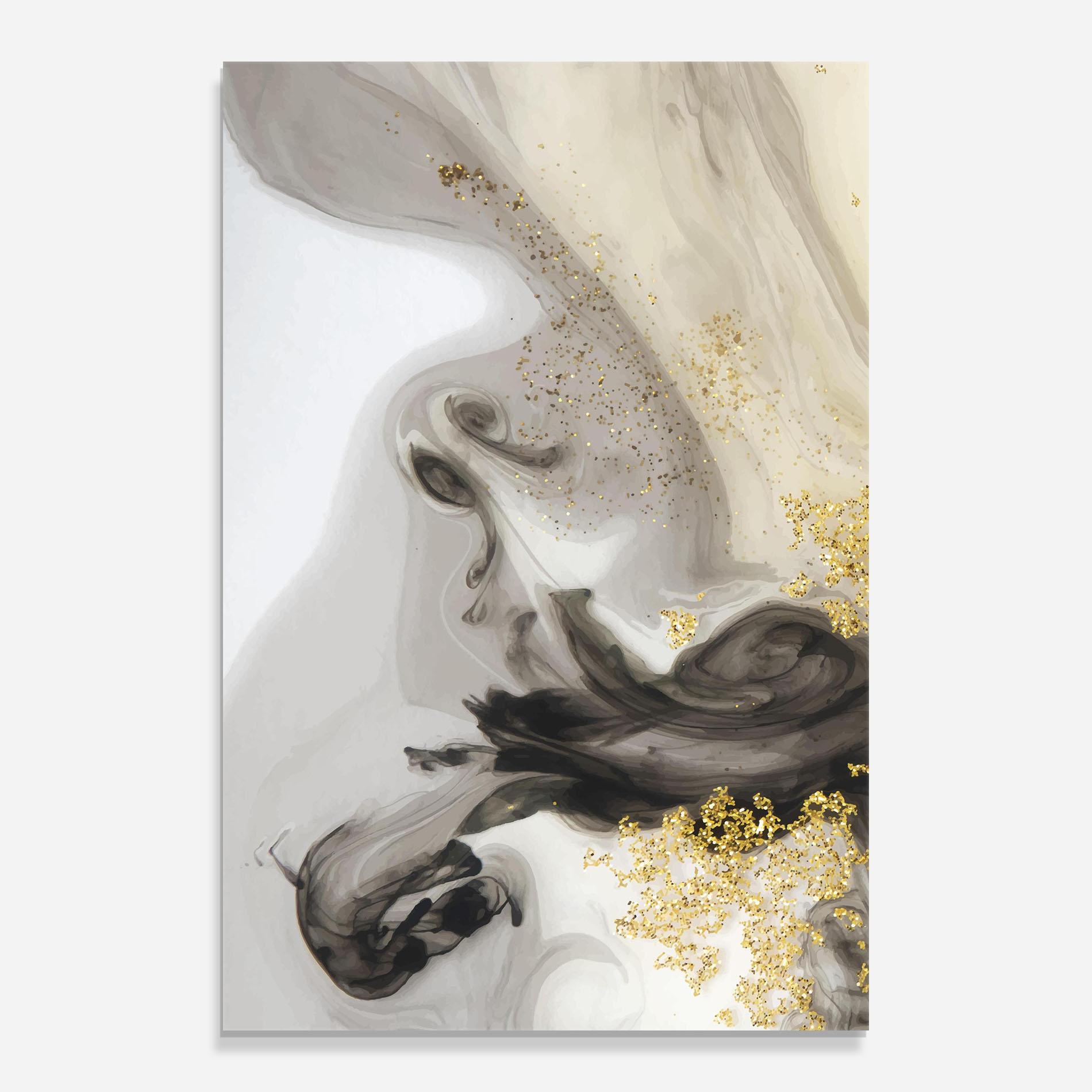 Üvegkép Gold Glitter Watercolor mockup 0
