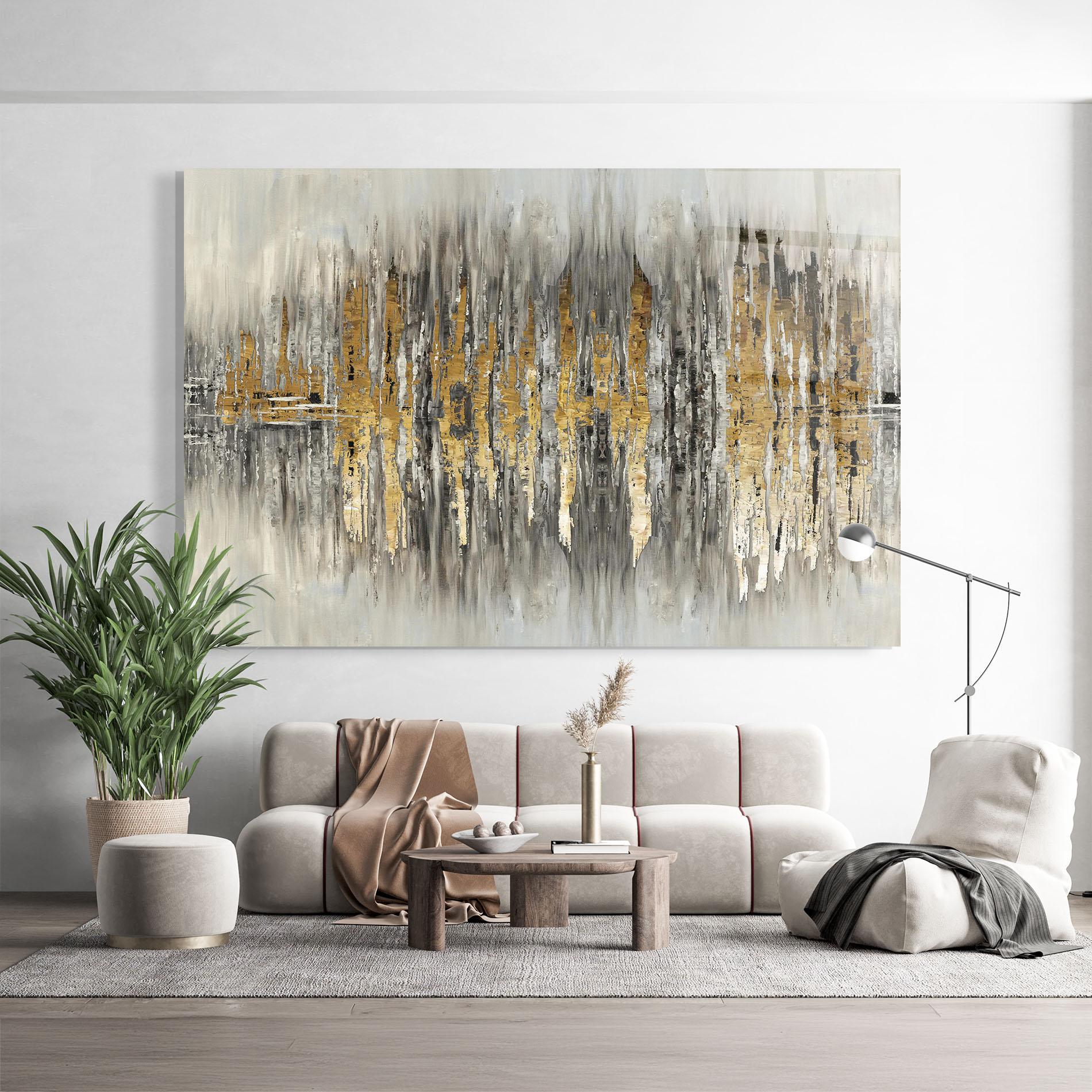 Üvegkép Acrylic Silver Paint mockup 9