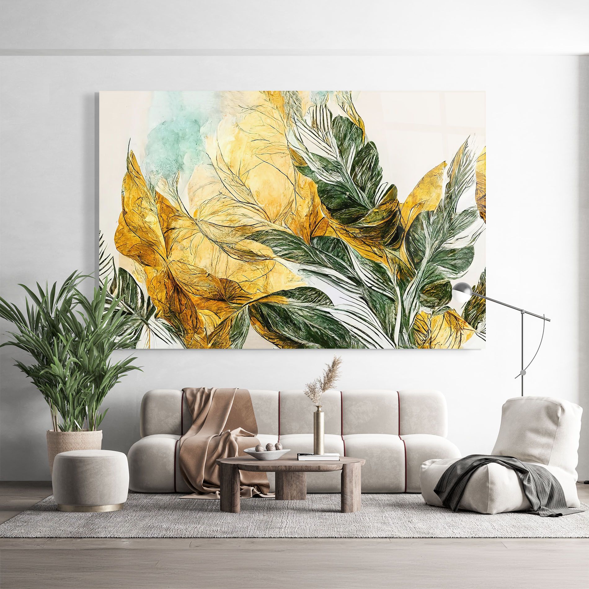 Gold And Green Leafes mockup 9