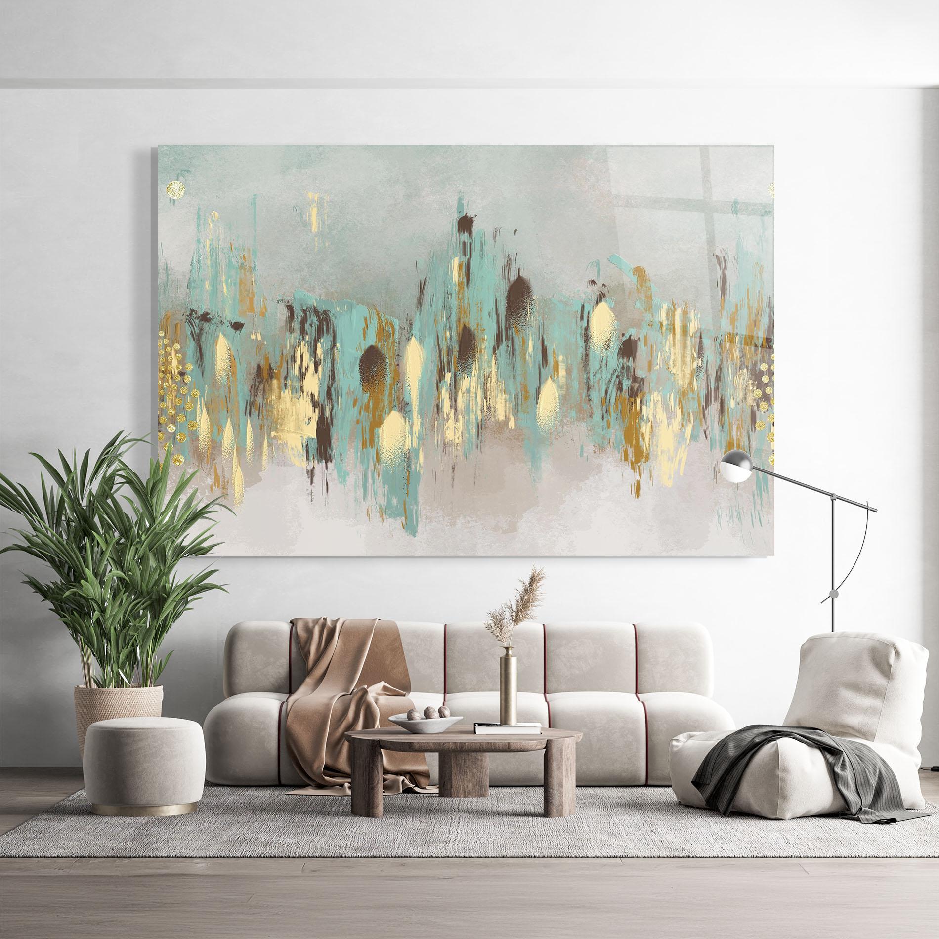 Üvegkép Gold Spiral Points mockup 9