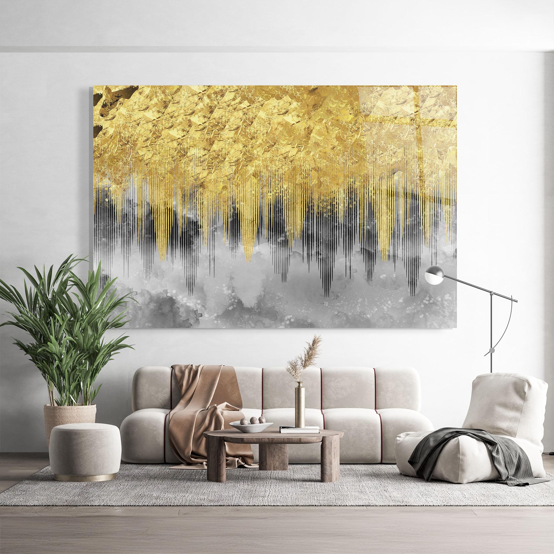 Üvegkép Golden Grey mockup 9