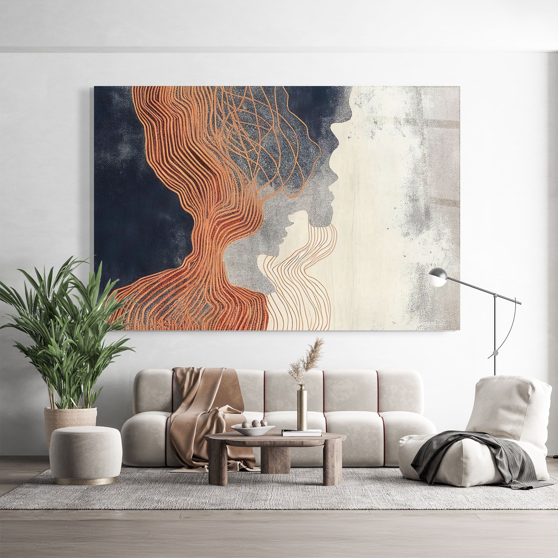 Orange Lines On Blue mockup 9