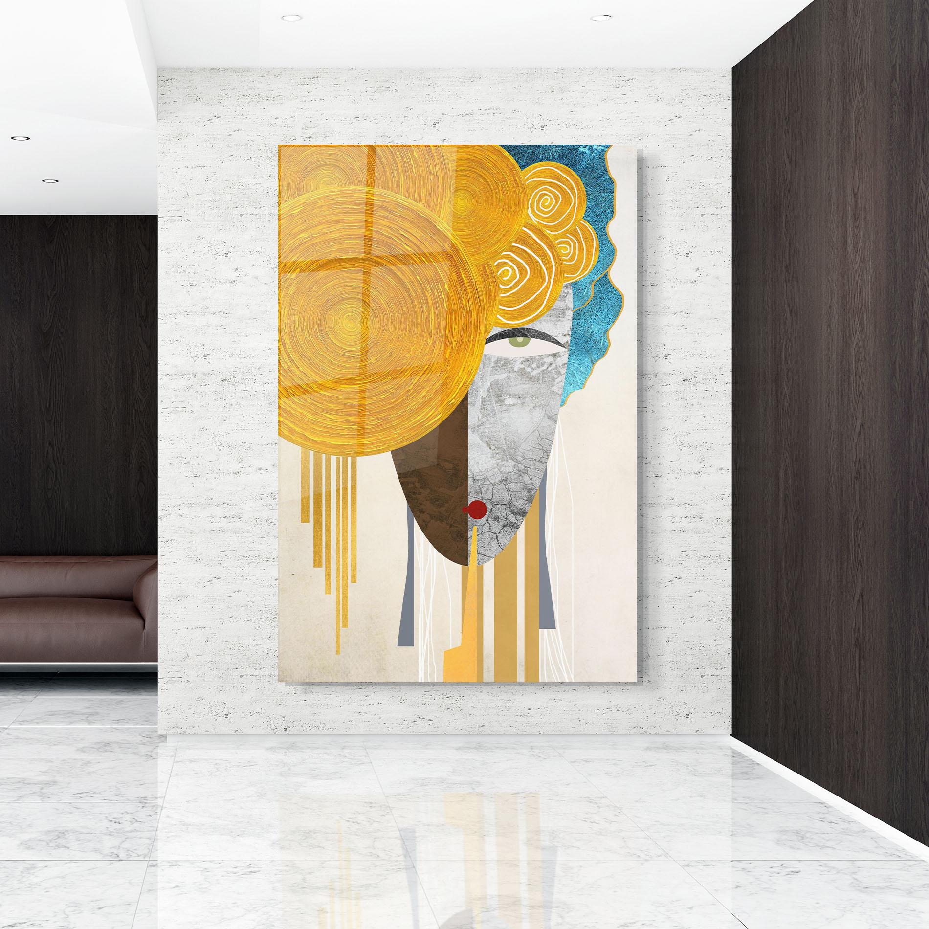 Üvegkép Abstract Grey Face 1 mockup 9