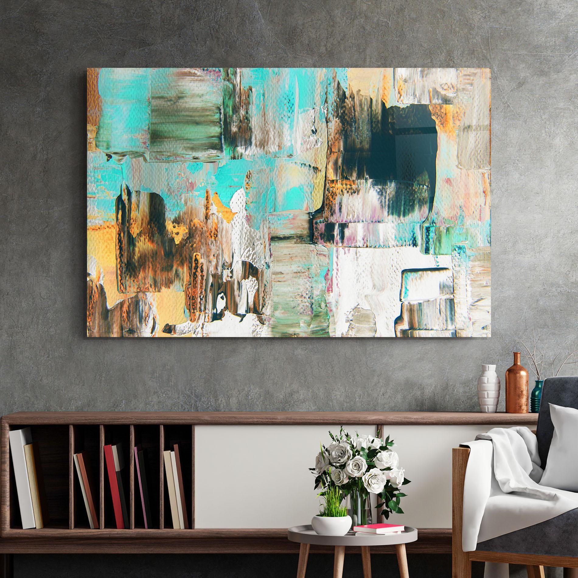 Üvegkép Acrylic Textured Paint mockup 2