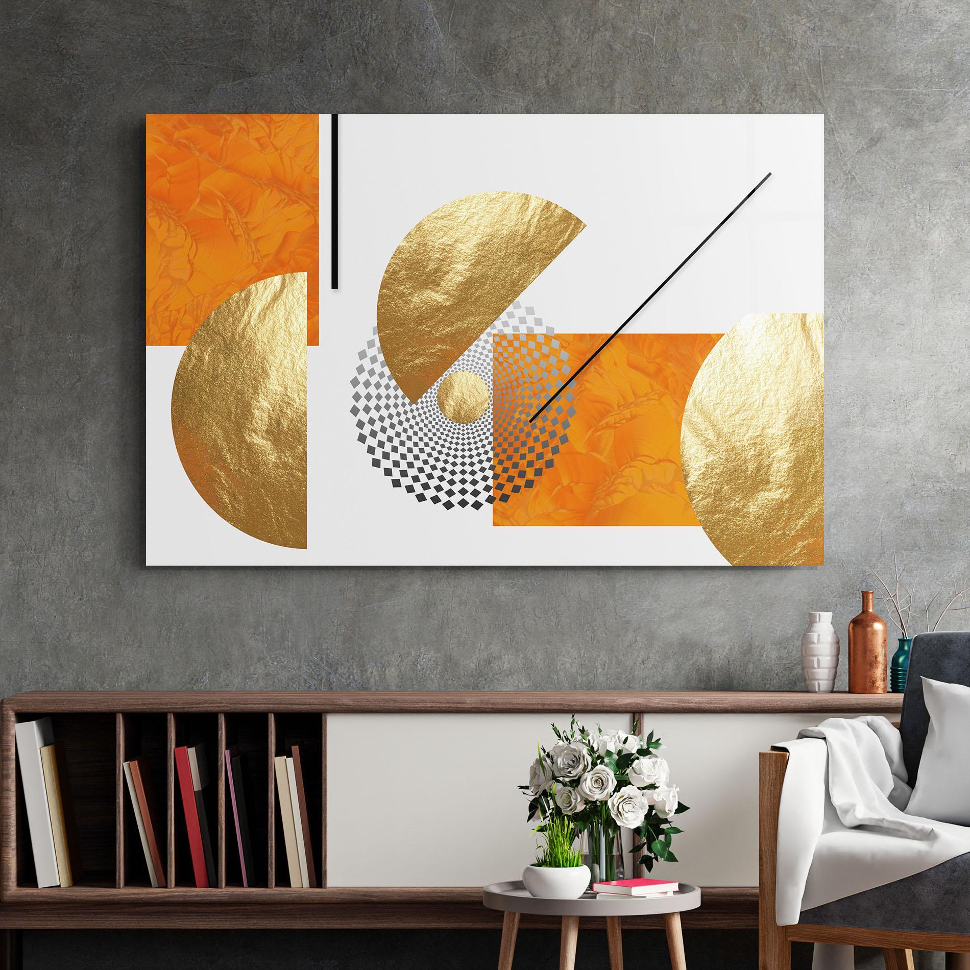 Üvegkép Beautiful Gold Shapes mockup 2