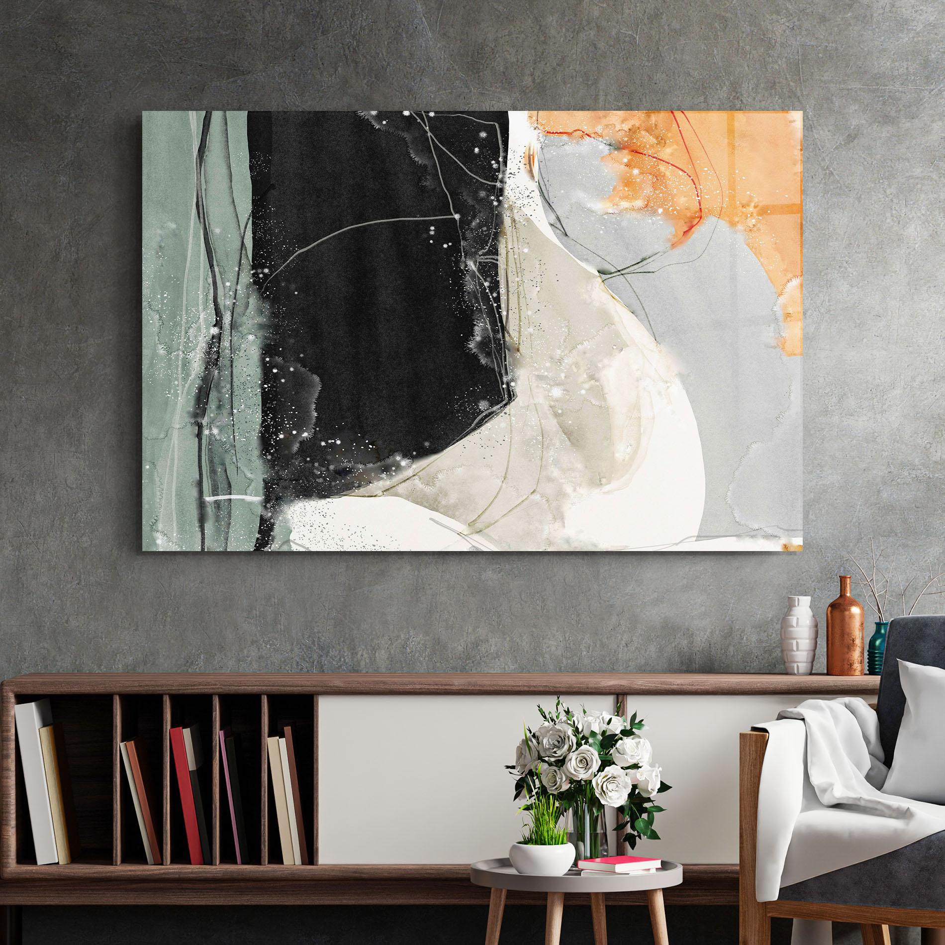 Üvegkép Beautiful White Drops mockup 2