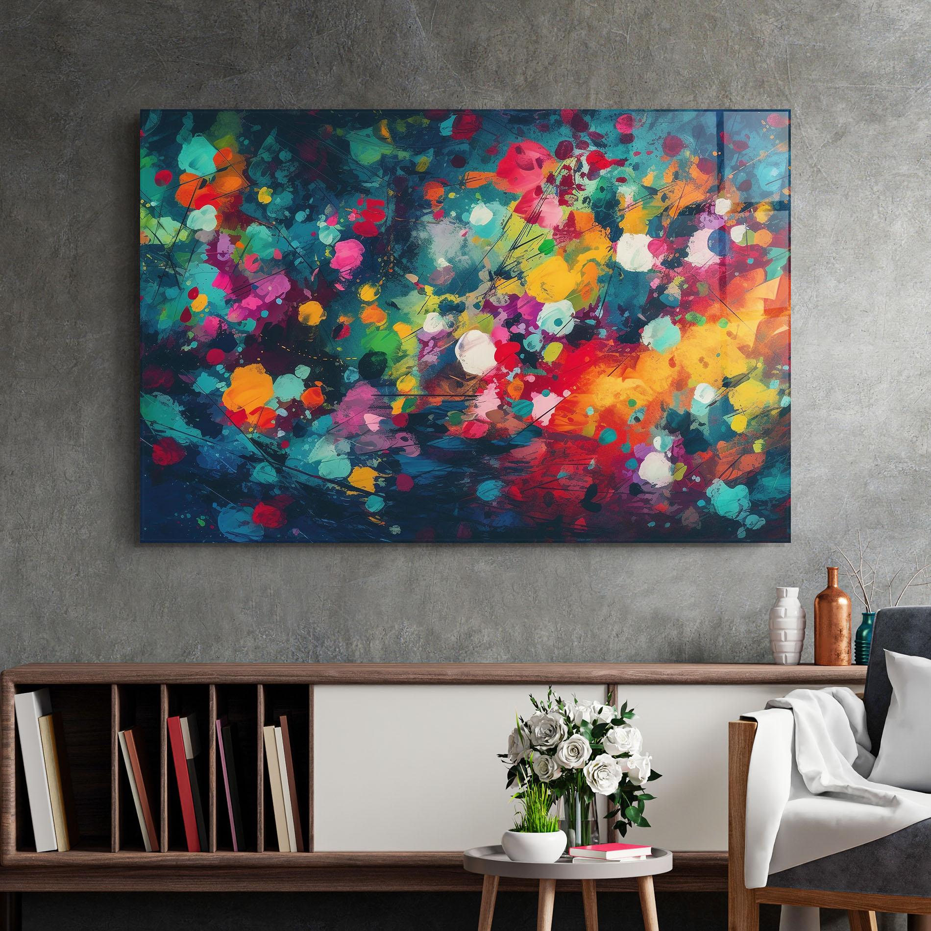 Üvegkép Colors Blue Background mockup 2