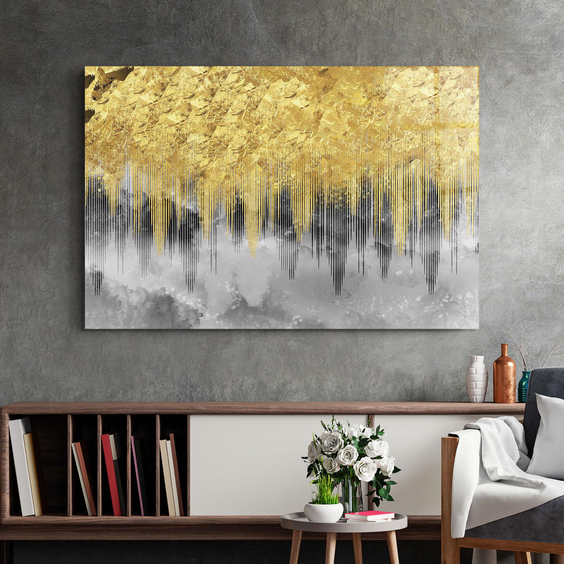 Üvegkép Golden Grey mockup 2