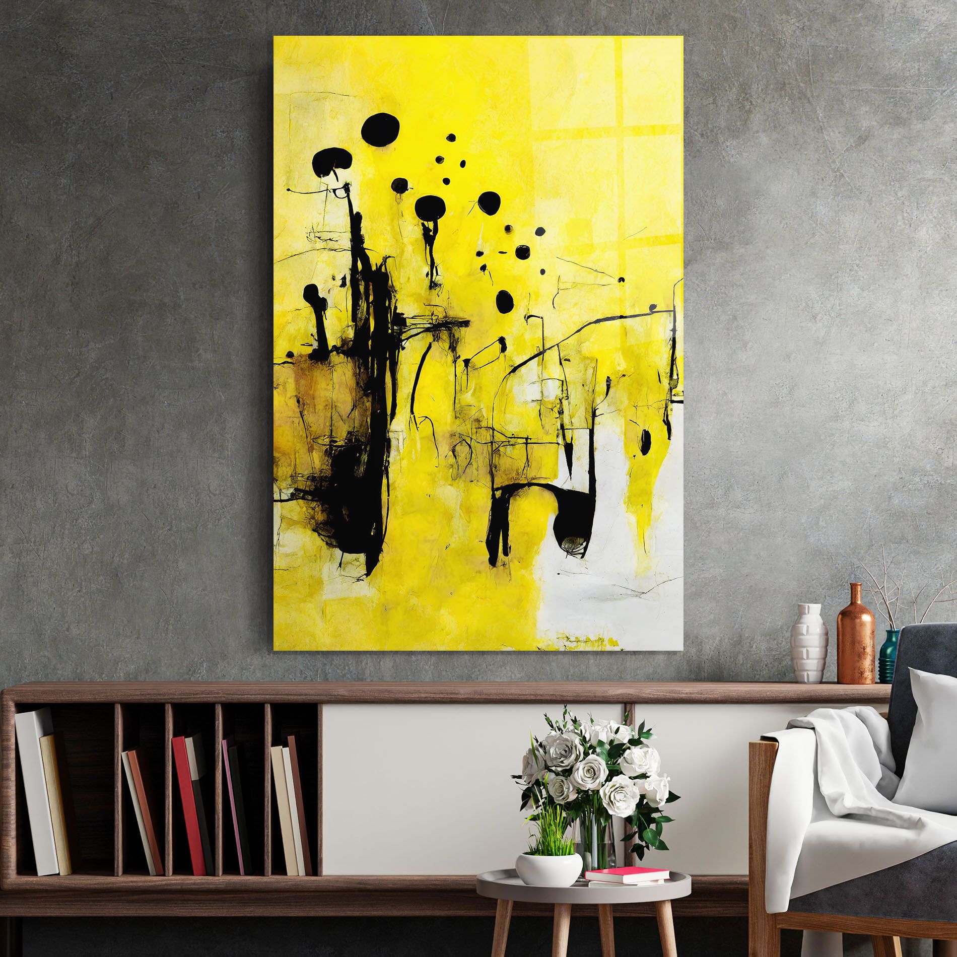 Abstract Black Yellow mockup 2
