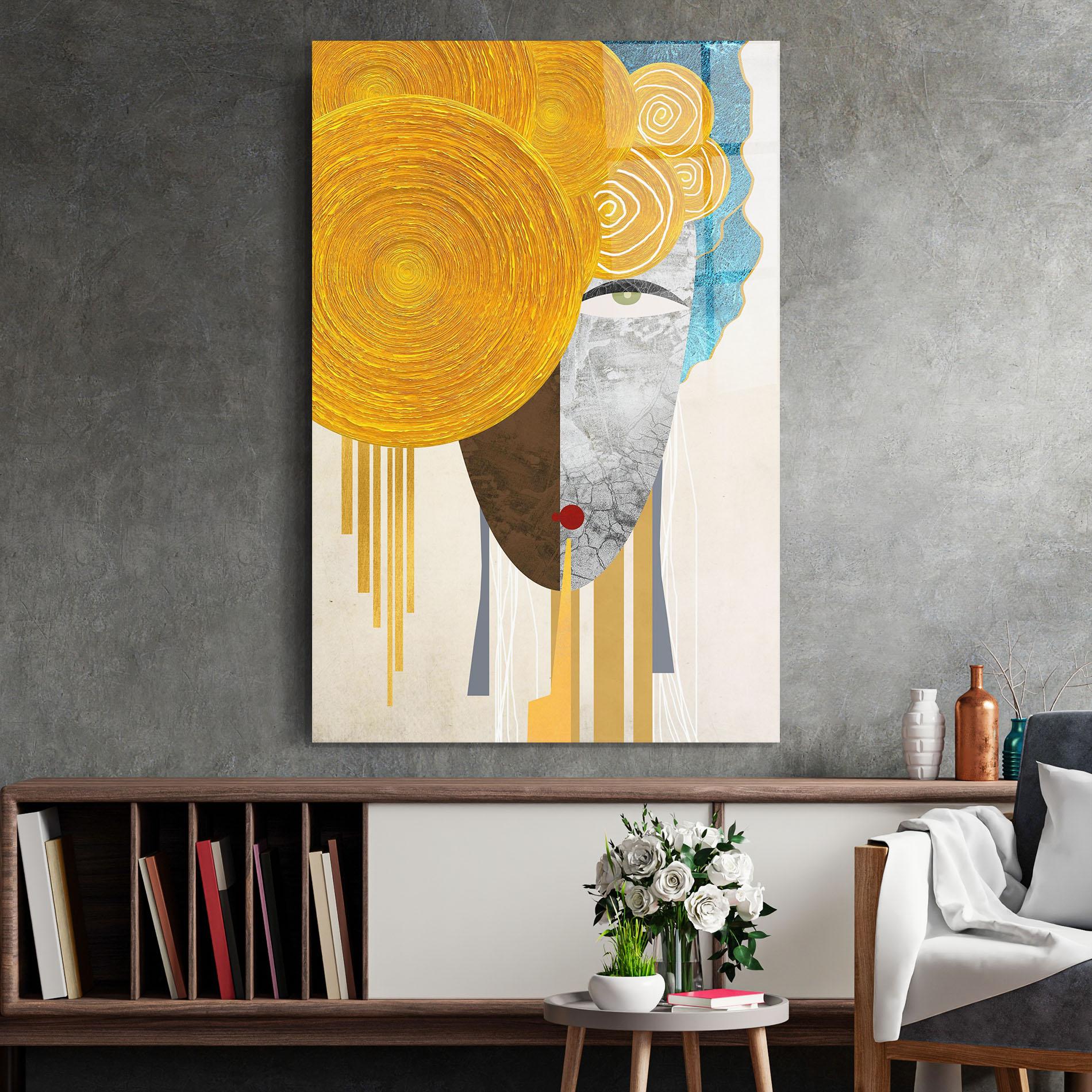 Üvegkép Abstract Grey Face 1 mockup 2
