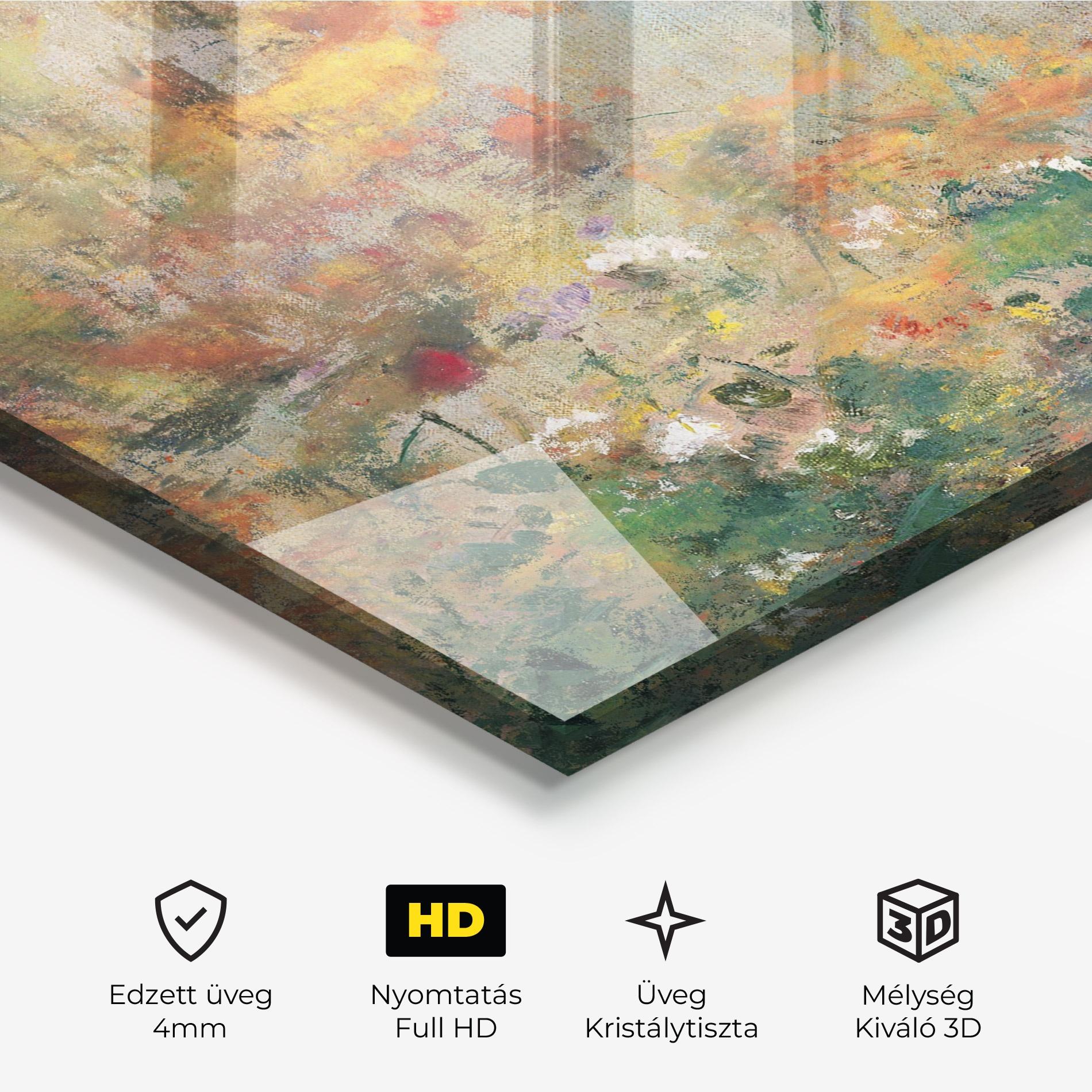 Üvegkép Abstract Flowers mockup 3