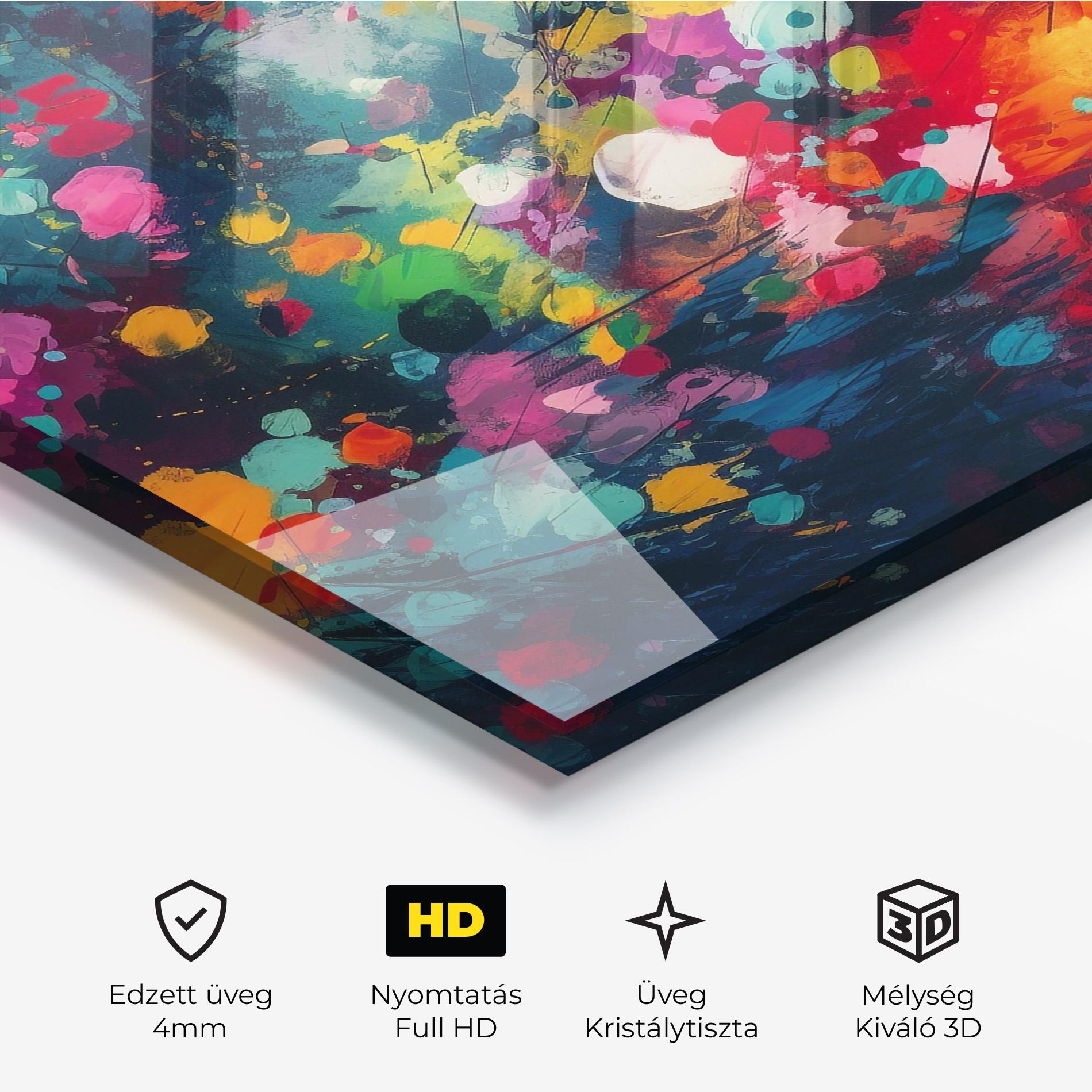 Üvegkép Colors Blue Background mockup 3