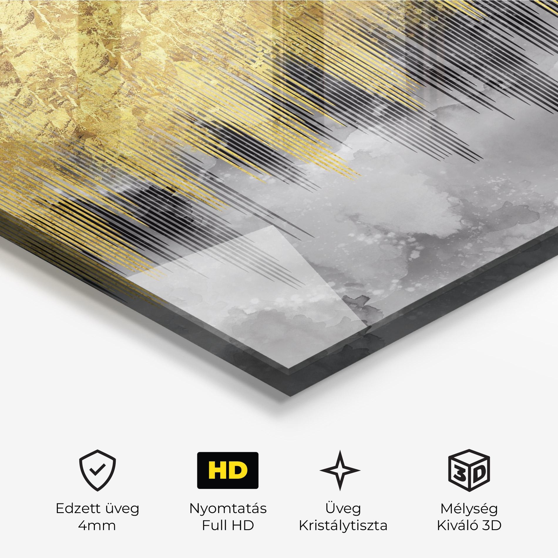 Üvegkép Golden Grey mockup 3
