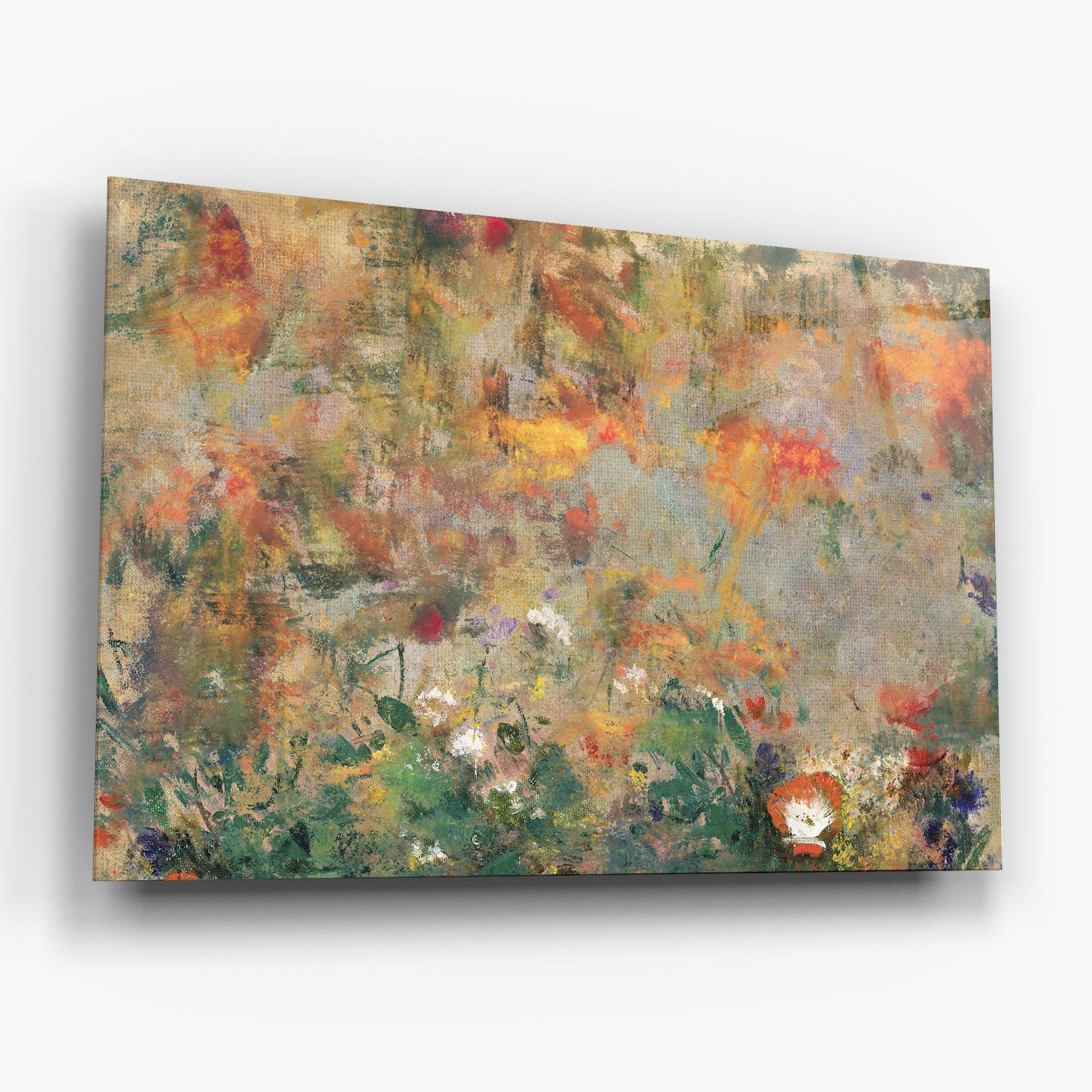 Üvegkép Abstract Flowers mockup 6