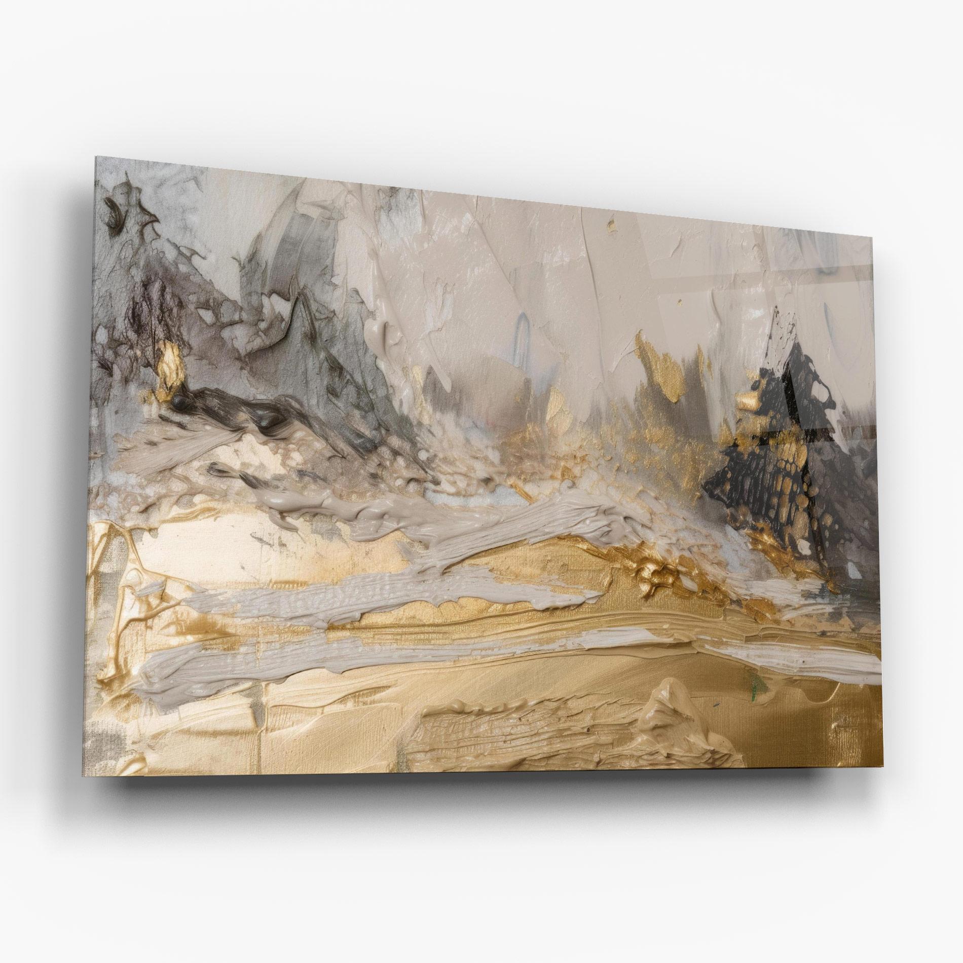 Üvegkép Abstract White Waves mockup 6