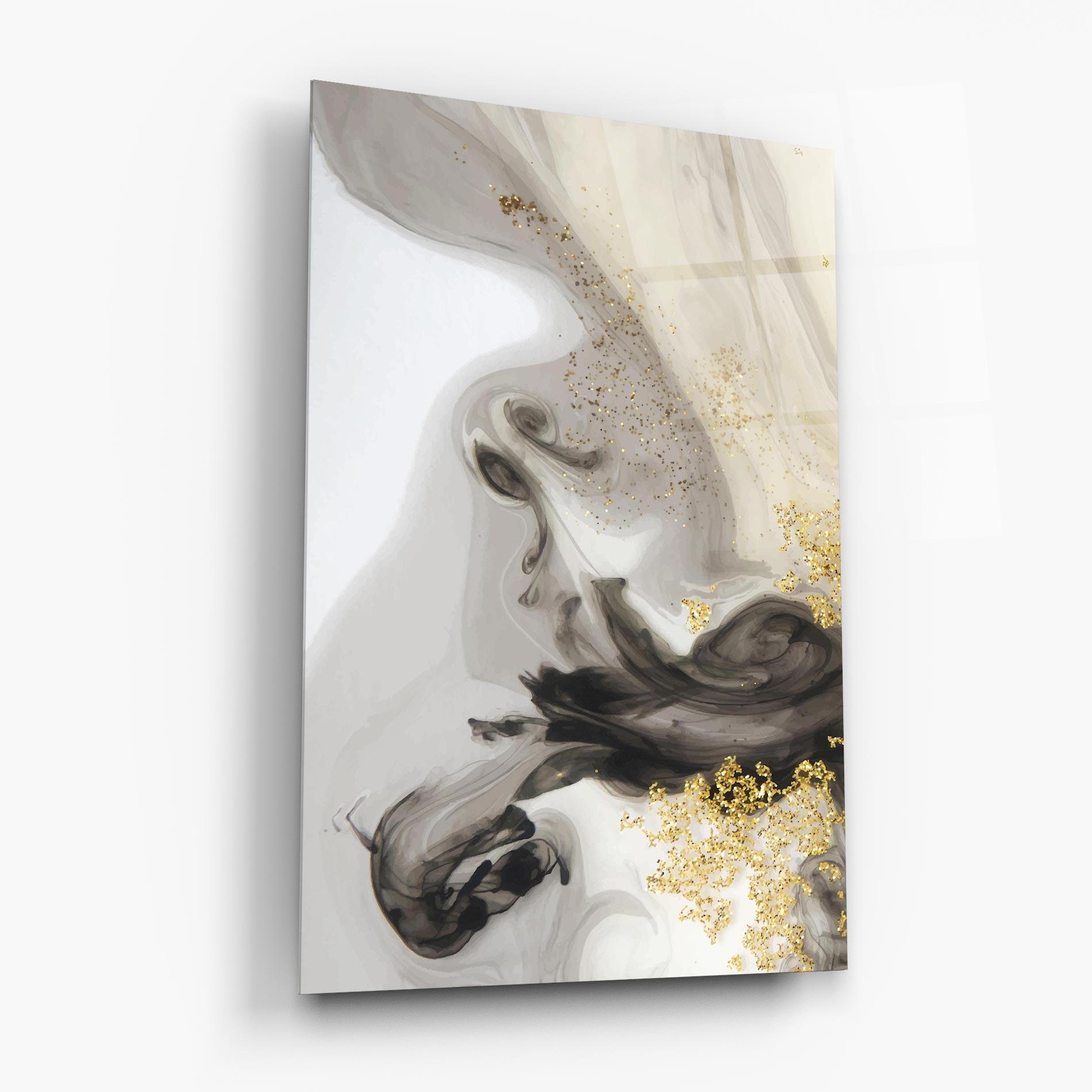 Üvegkép Gold Glitter Watercolor mockup 6