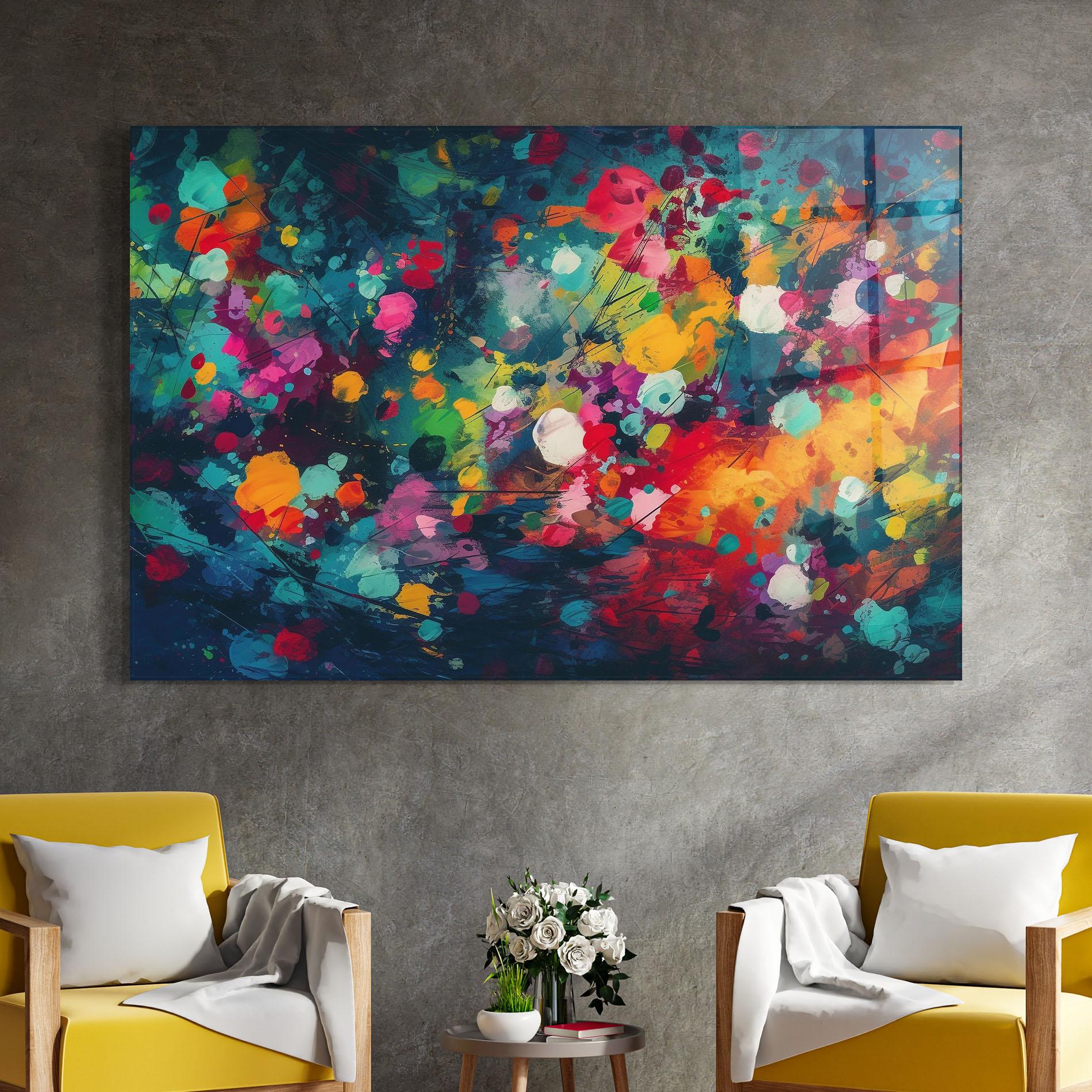 Üvegkép Colors Blue Background mockup 4