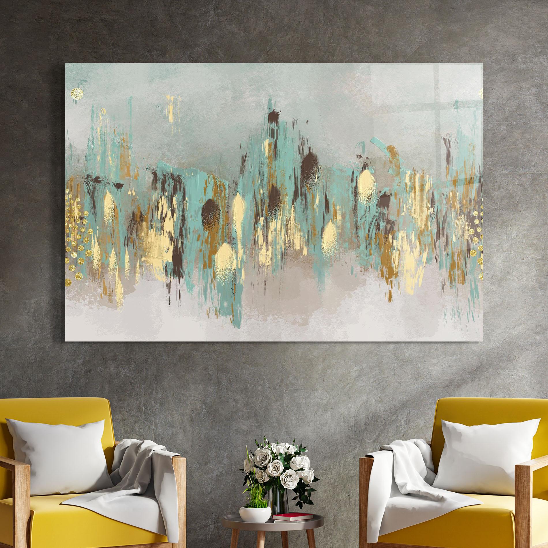 Üvegkép Gold Spiral Points mockup 4