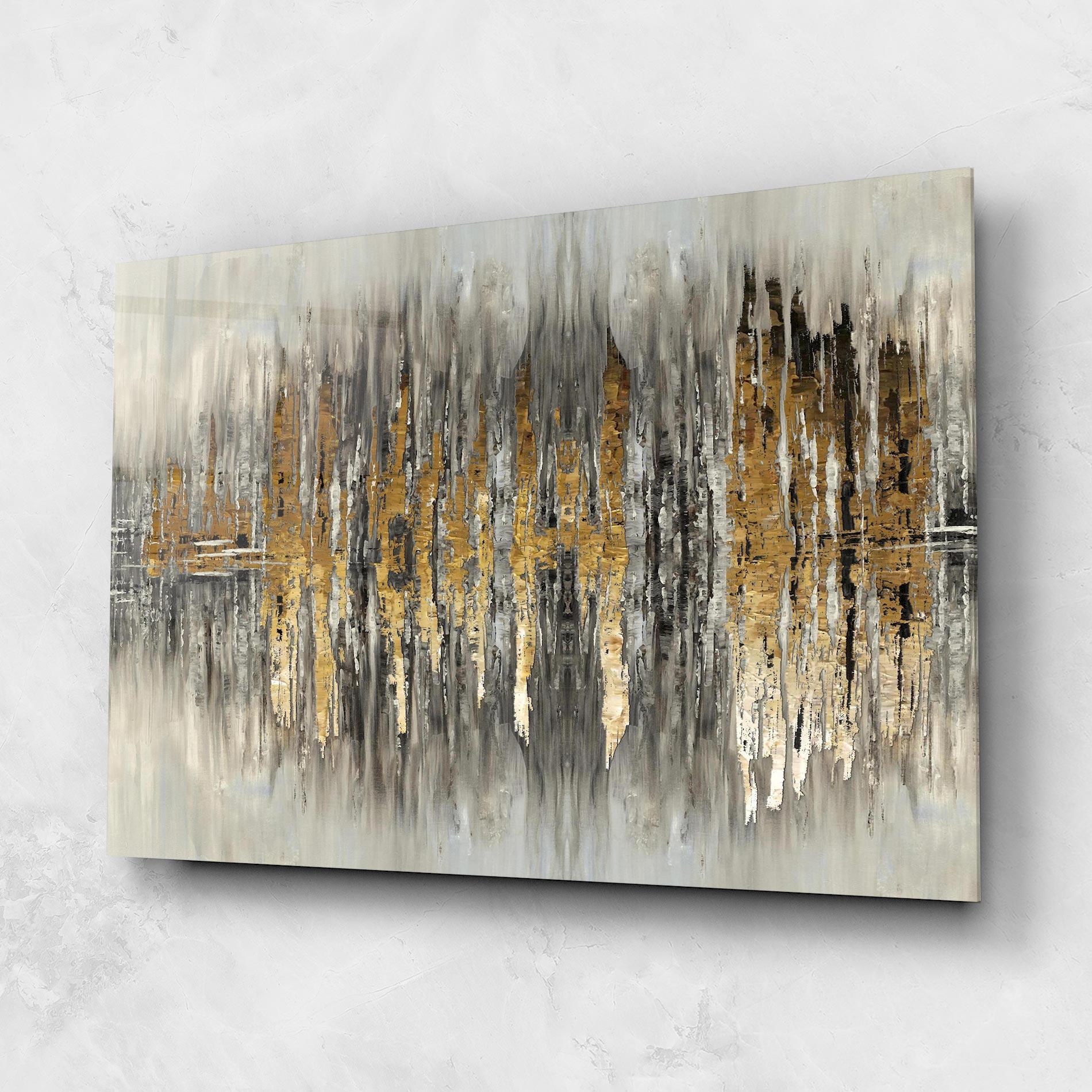 Üvegkép Acrylic Silver Paint mockup 1