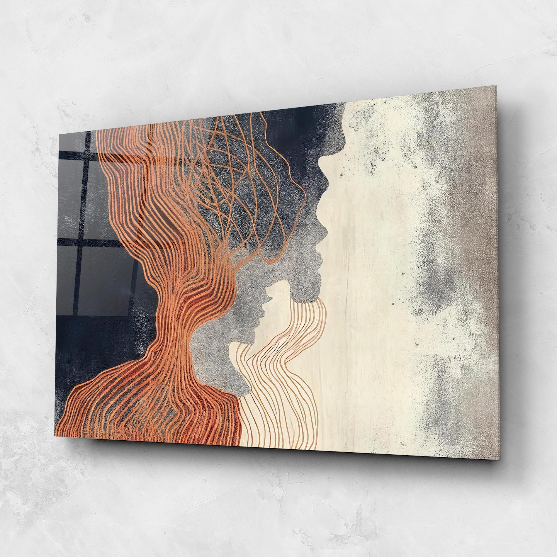 Orange Lines On Blue mockup 1